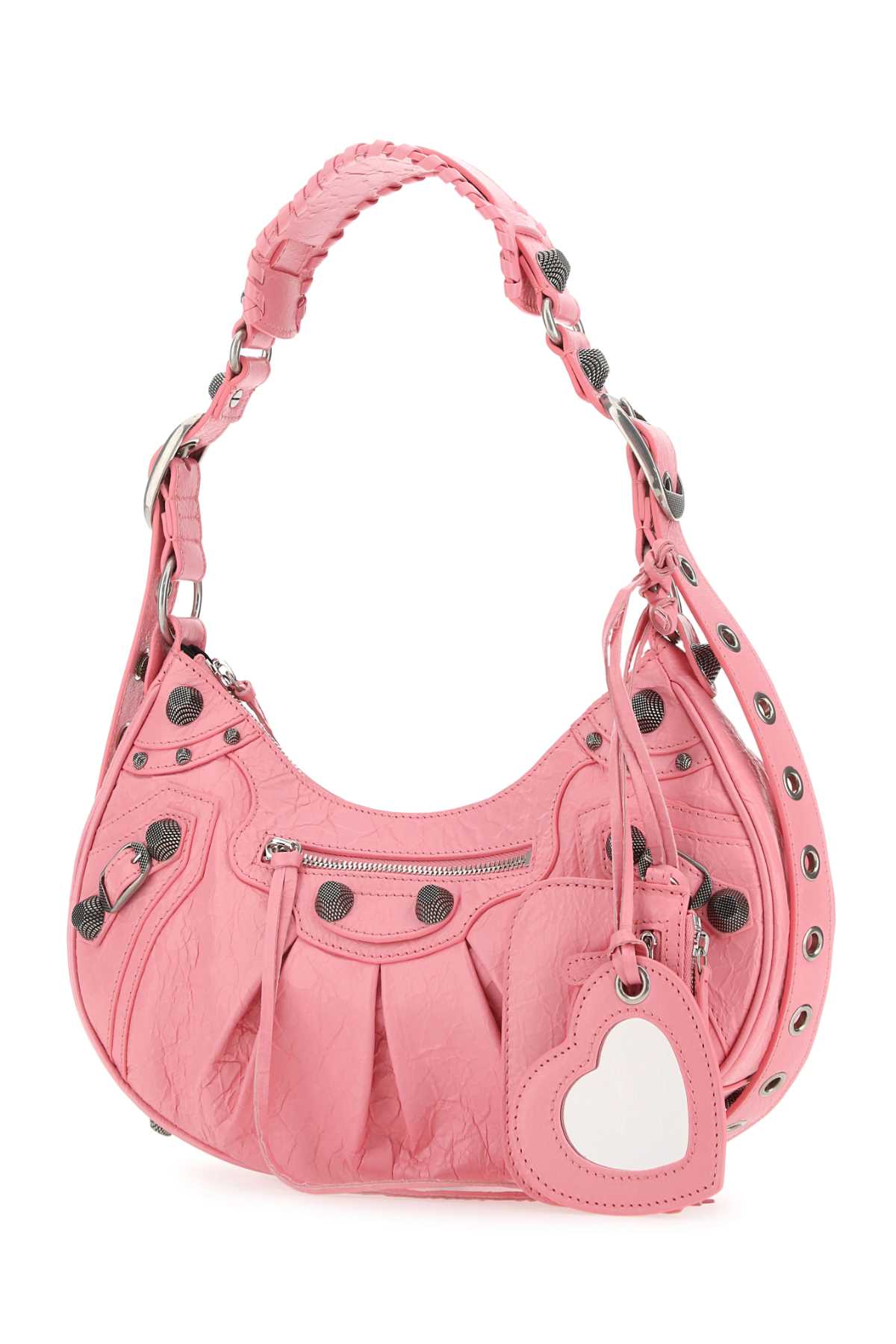 Shop Balenciaga Pink Nappa Leather Le Cagole S Shoulder Bag In 5812