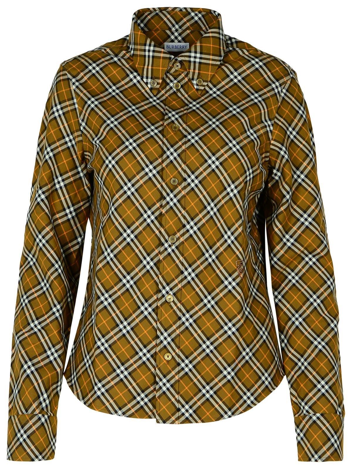 BURBERRY CHECK-PATTERN LONG SLEEVED SHIRT 