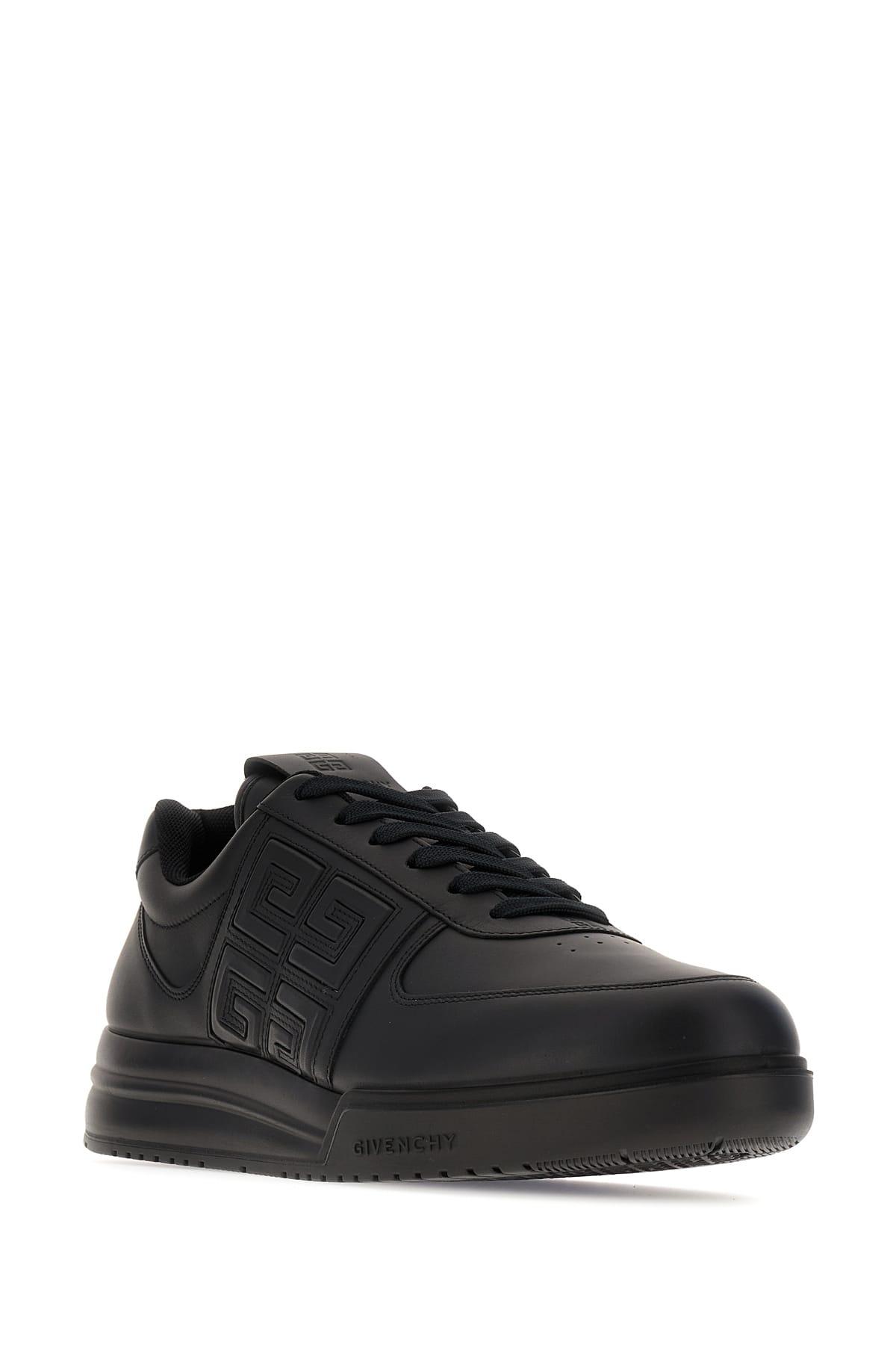 Shop Givenchy Black Leather G4 Sneakers In 001