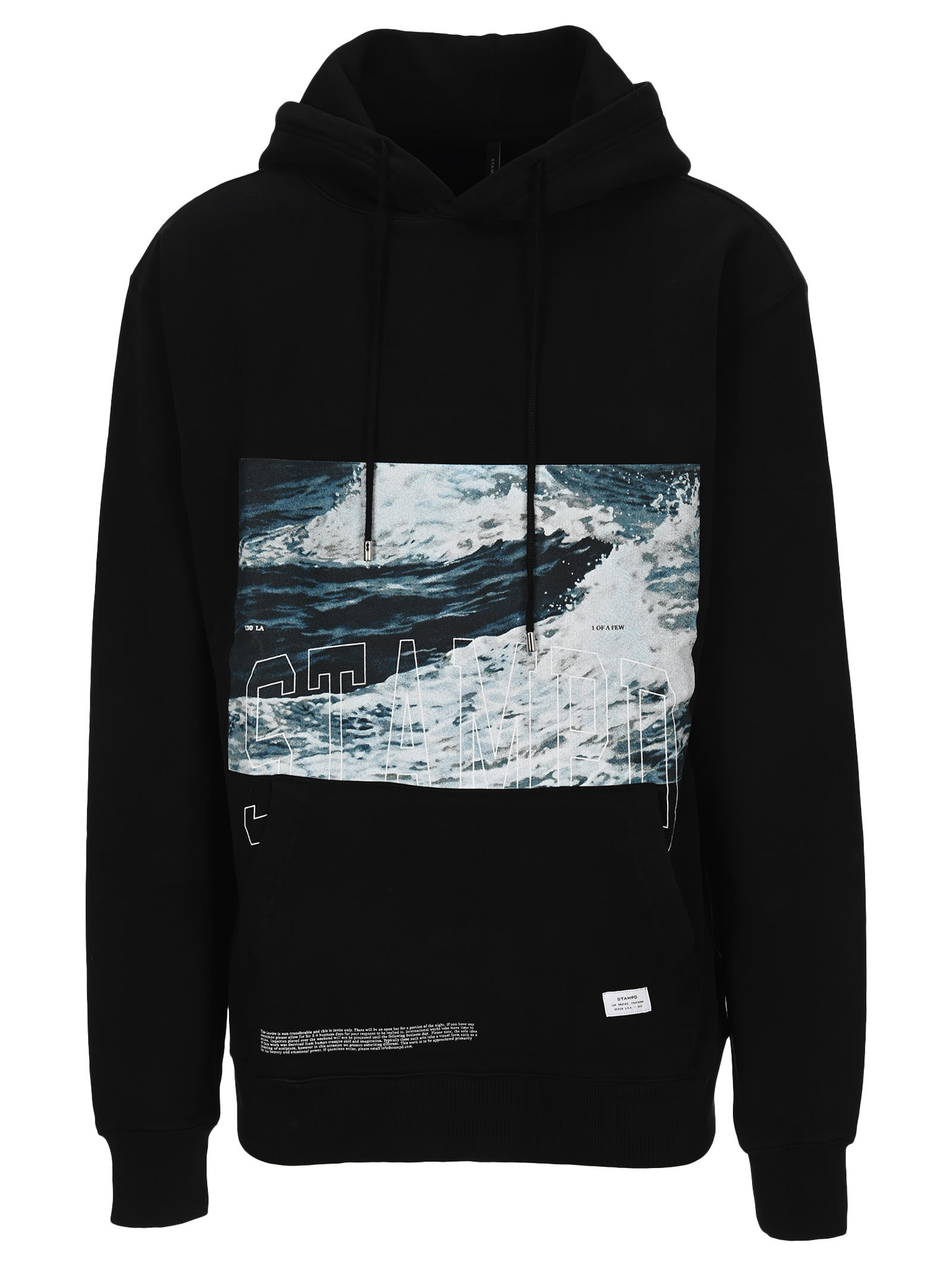 STAMPD LA WAVE PRINT HOODIE,11316928