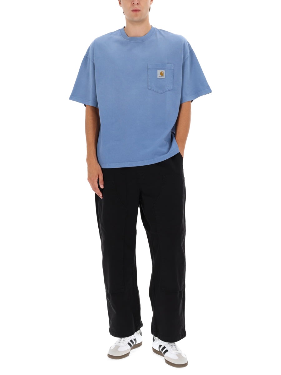 Carhartt Comfortable Trousers With Side And Back Pockets In Black