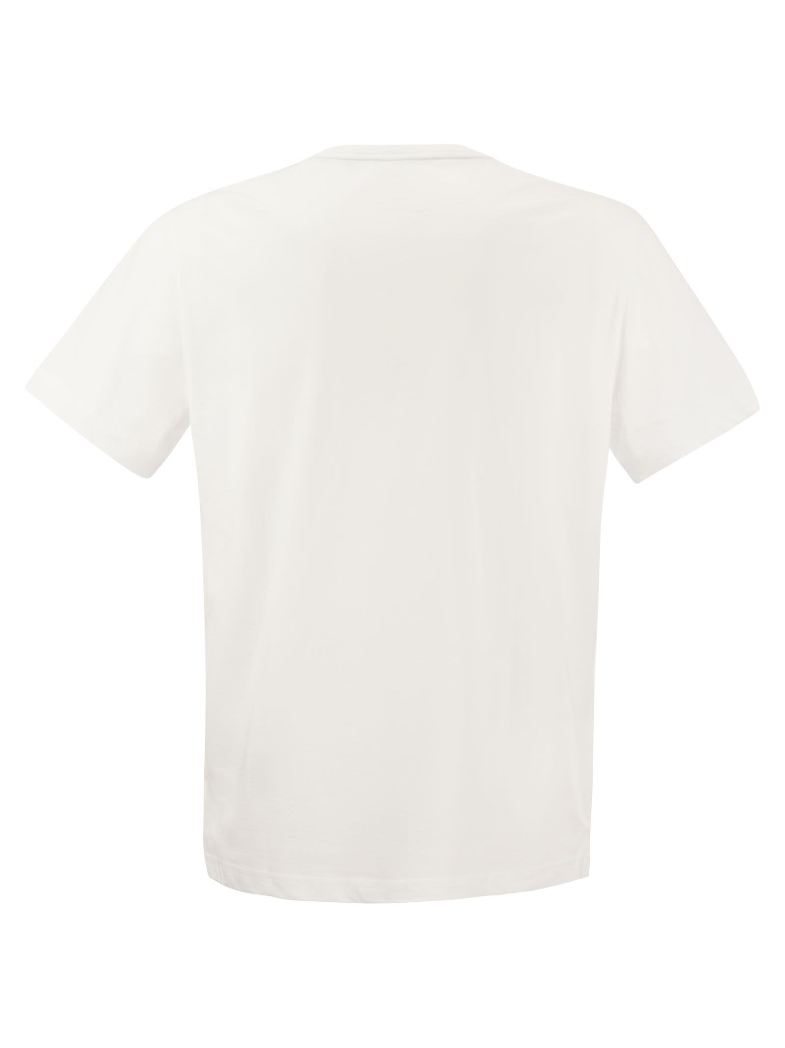 Shop Fay Cotton T-shirt In White
