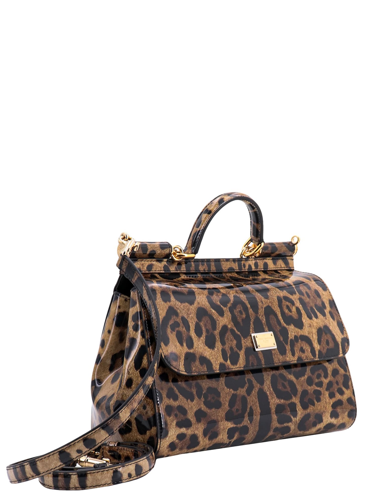 Shop Dolce & Gabbana Sicily Handbag In Stampa Leo