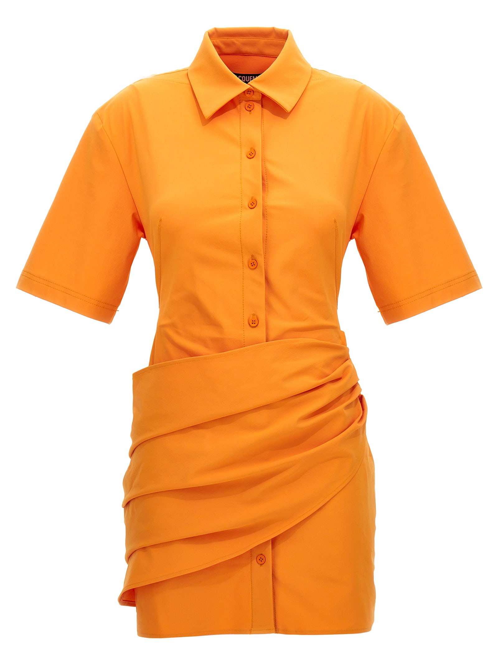 Shop Jacquemus La Robe Camisa Dress In Orange