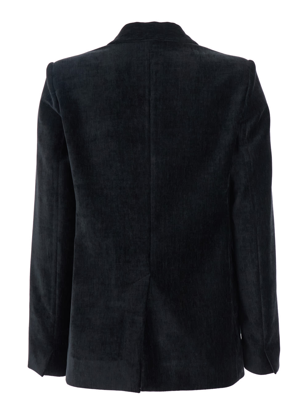Forte Forte Velvet Doiuble Breasted Blazer In Blue