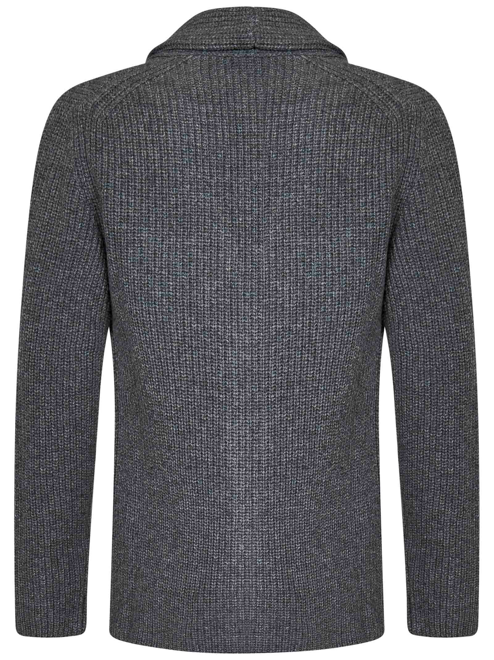 Shop Boglioli Cardigan In Grey