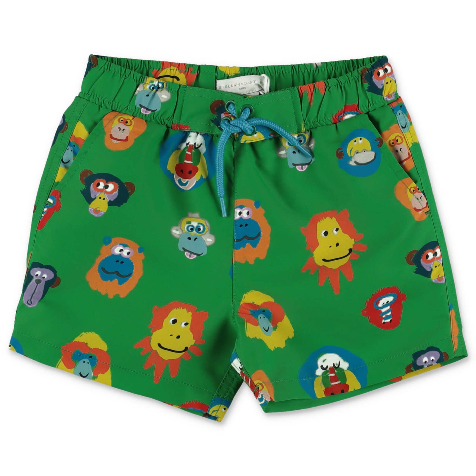 STELLA MCCARTNEY STELLA MCCARTNEY COSTUME SHORTS DA MARE VERDE IN NYLON BABY BOY