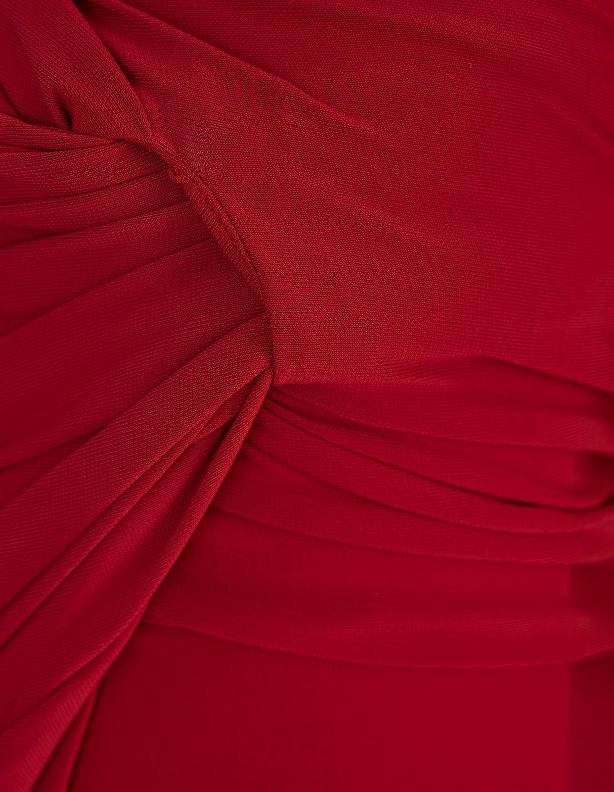 Shop Jacquemus Draped Mini Skirt In Red