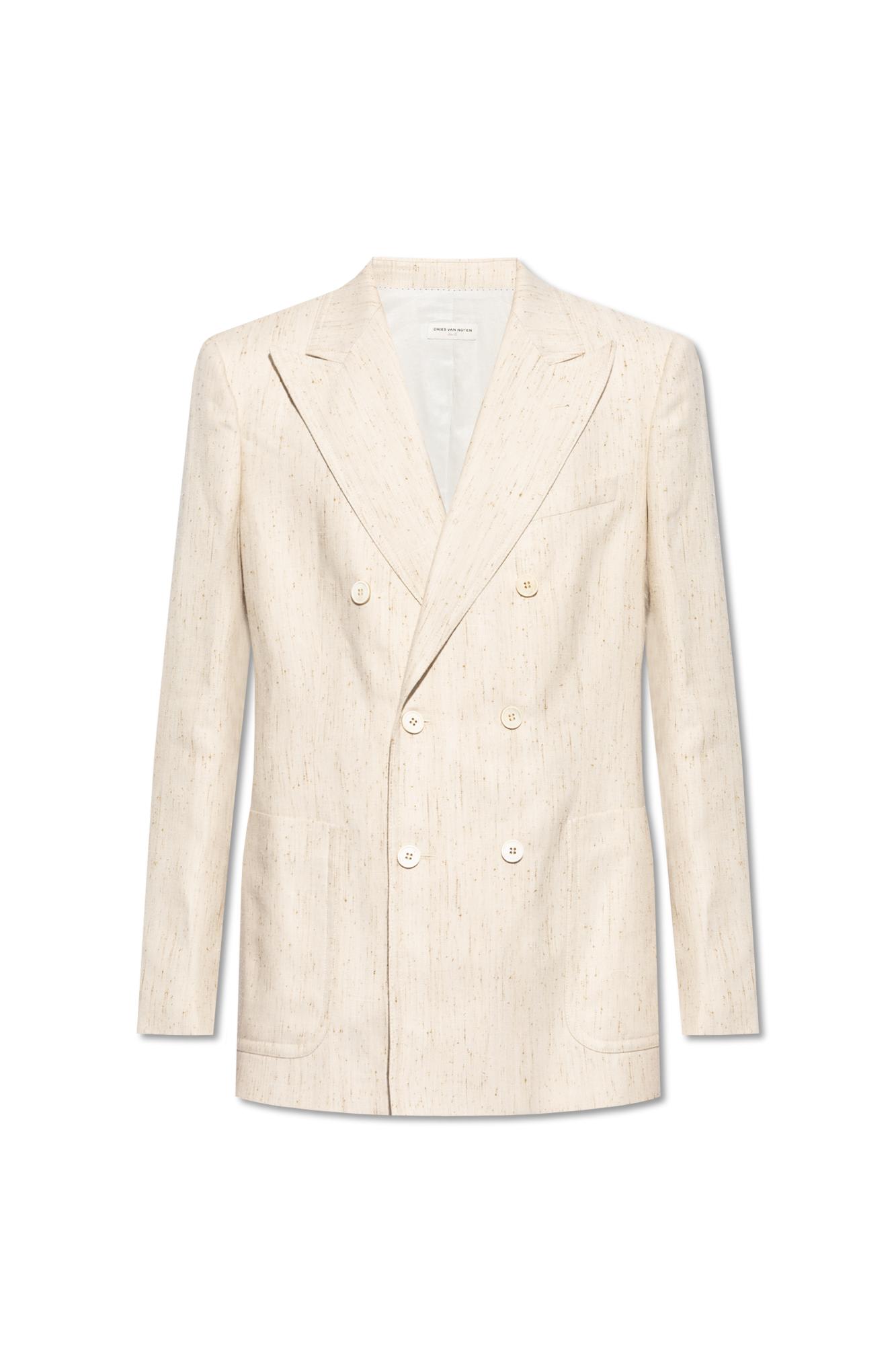 Dries Van Noten Double-breasted Blazer In Pink