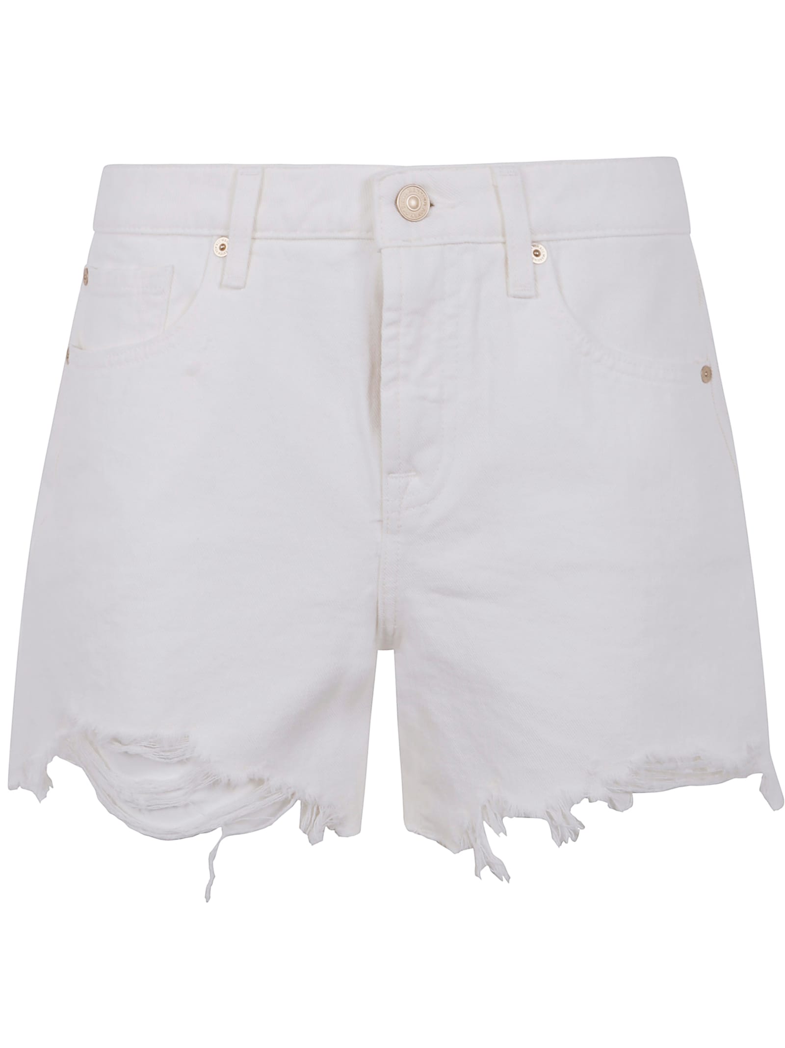 Monroe Long Shorts Milkyway With Distress Hem