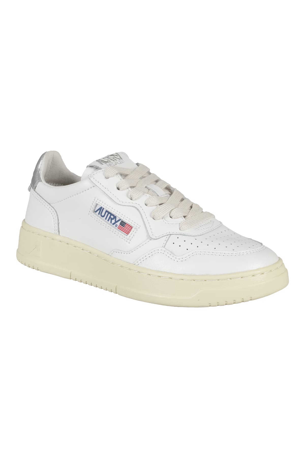 Shop Autry Medalist Low Wom In White Silver