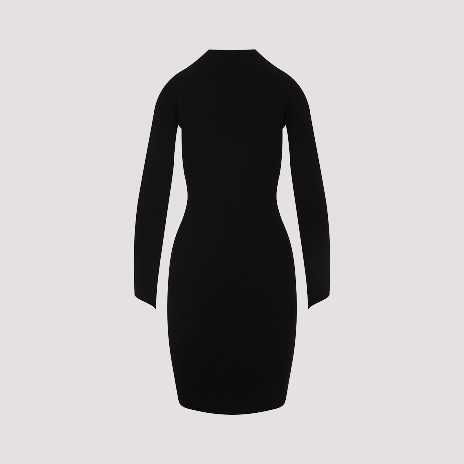Courrèges Courreges Circle Rib Mini Dress Women In Black