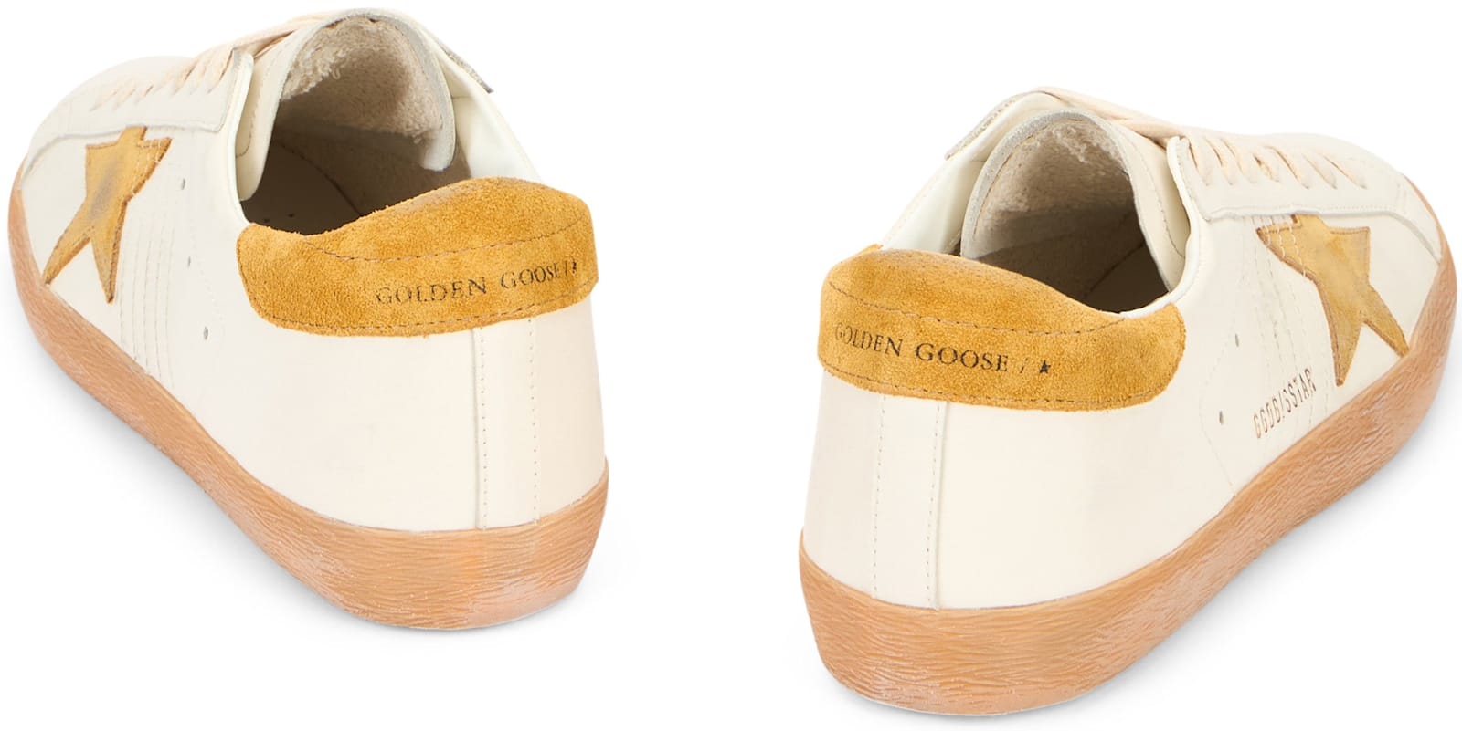 Golden Goose Leather Upper Sneakers With Suede Accents In White