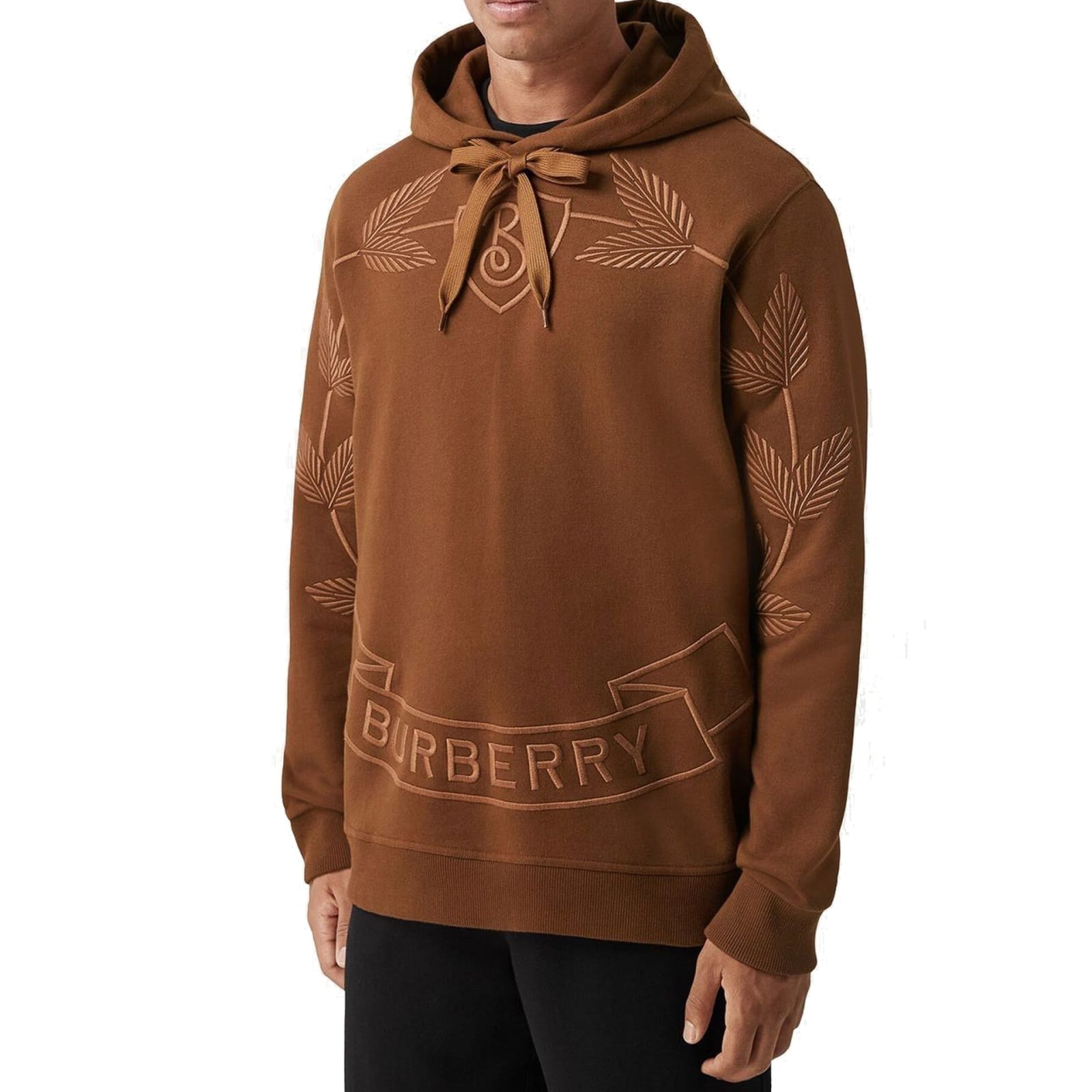 Shop Burberry Haggerston Hoodie Sweatshirt In Brown