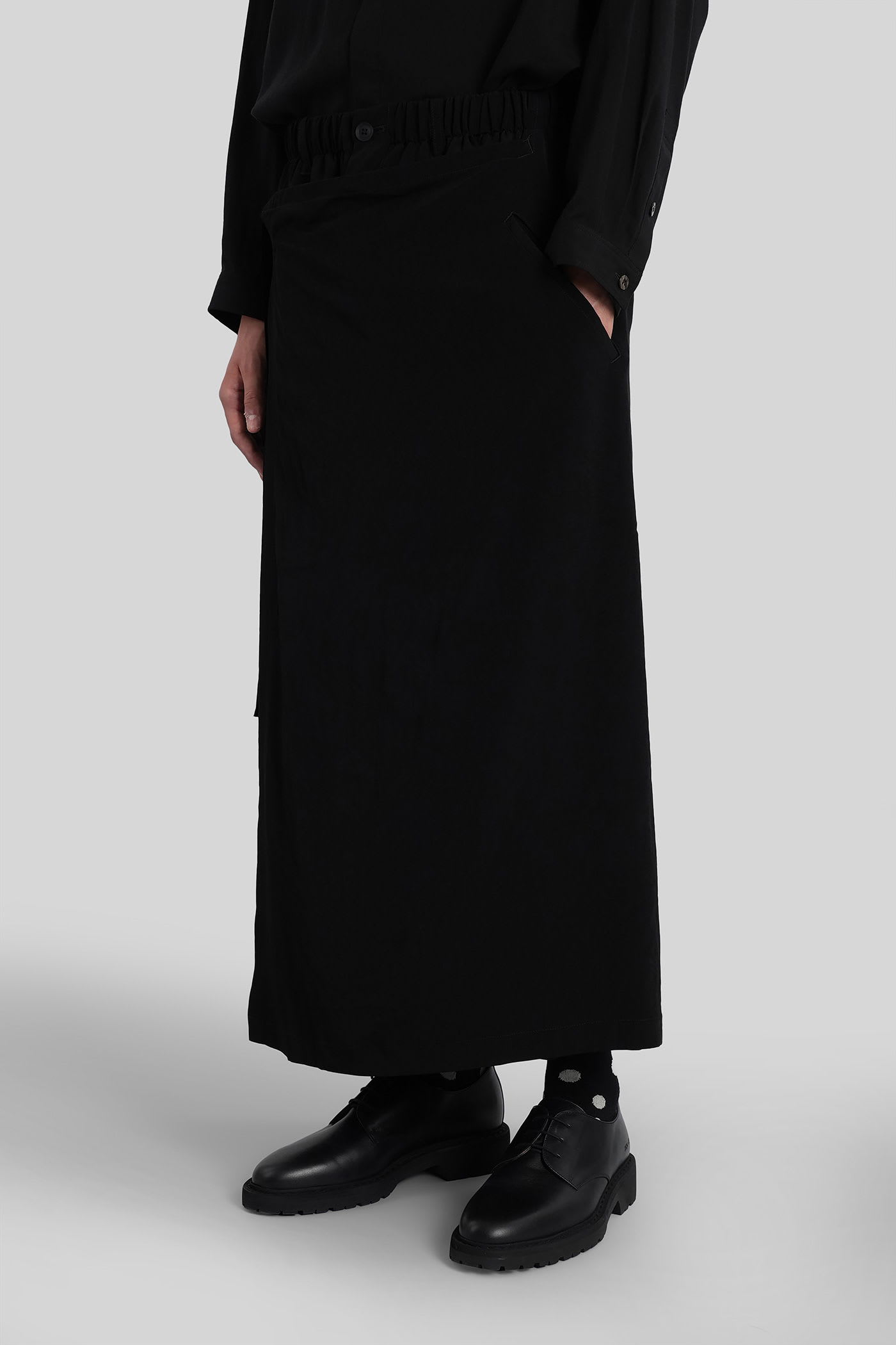 Yohji Yamamoto Pants In Black Triacetate In Black