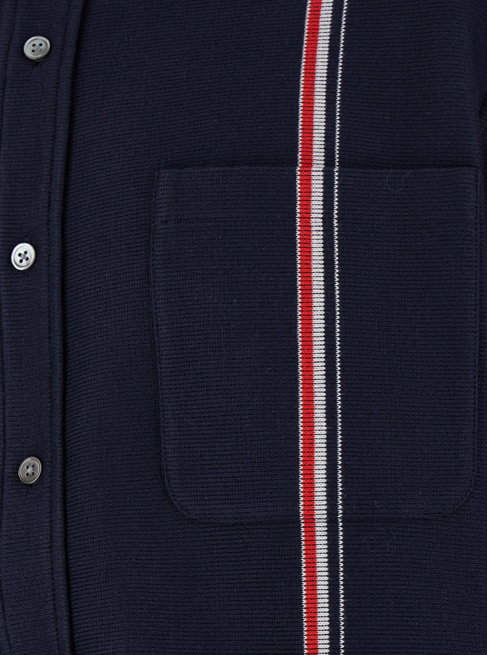 Shop Thom Browne Blue Overshirt With Button Down Collar And Rwb Stripe In Cotton Man