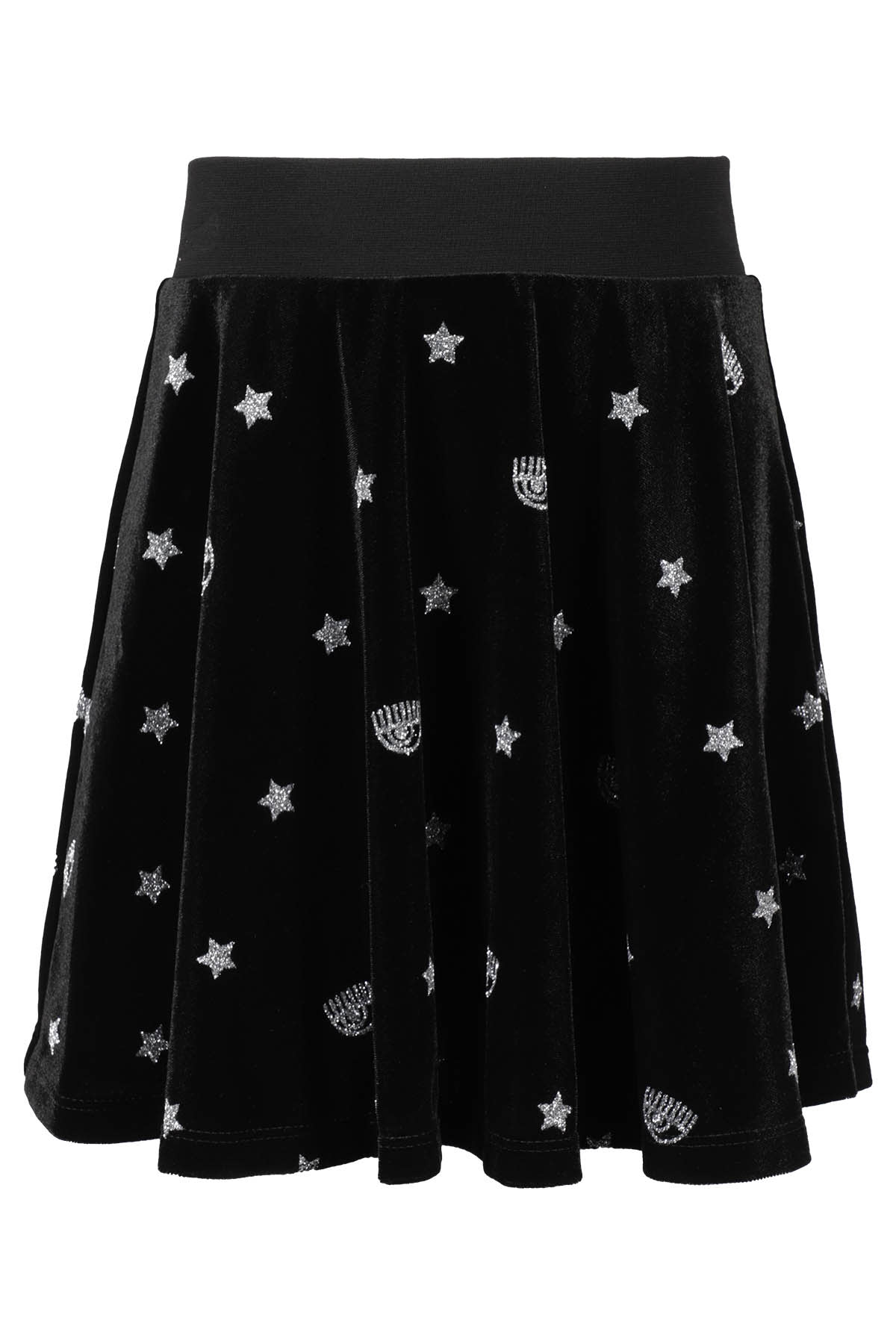 Chiara Ferragni Kids' Ciniglia Diamond Glitter In Nero