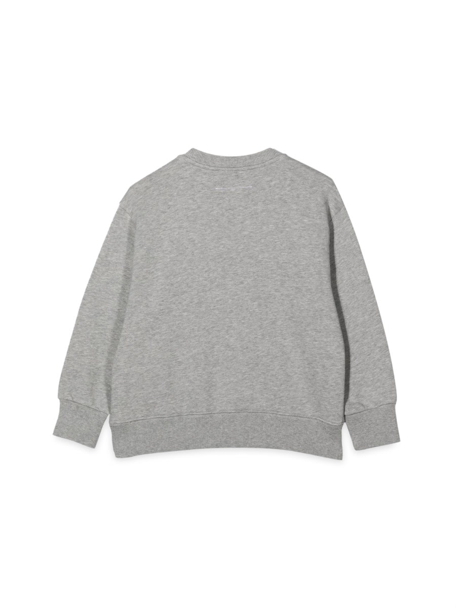 Mm6 Maison Margiela Mm Ok Crewneck Sweatshirt In Grey