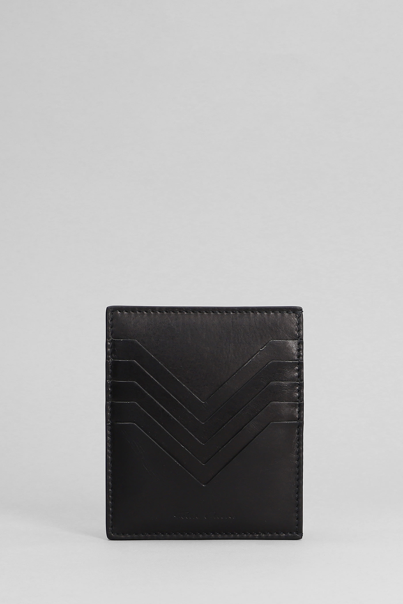 Rick Owens Wallet In Black Leather
