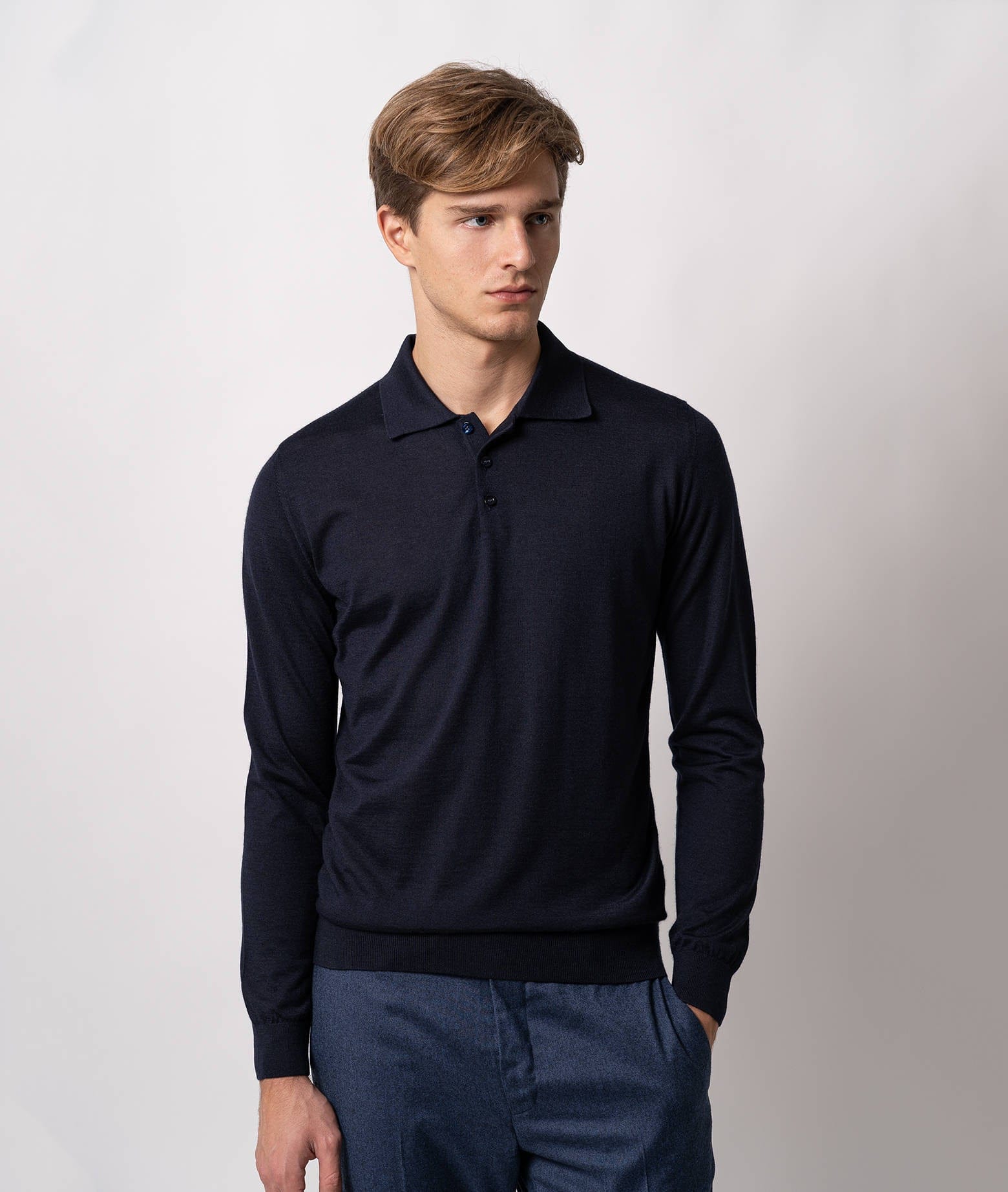 LARUSMIANI LONG SLEEVE POLO COPPA EUROPA SWEATER 