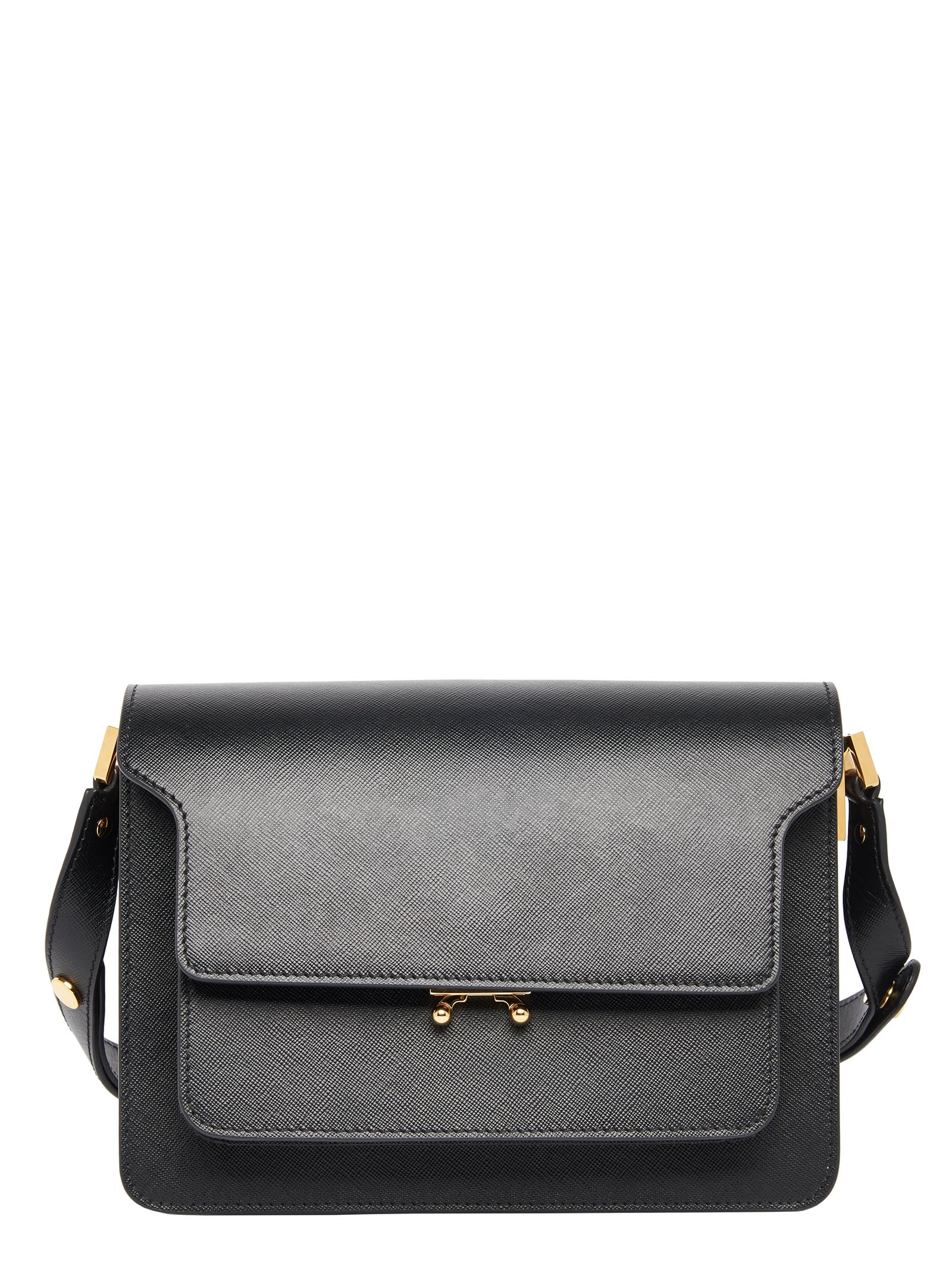 Shop Marni Trunk Shoulder Bag In Black