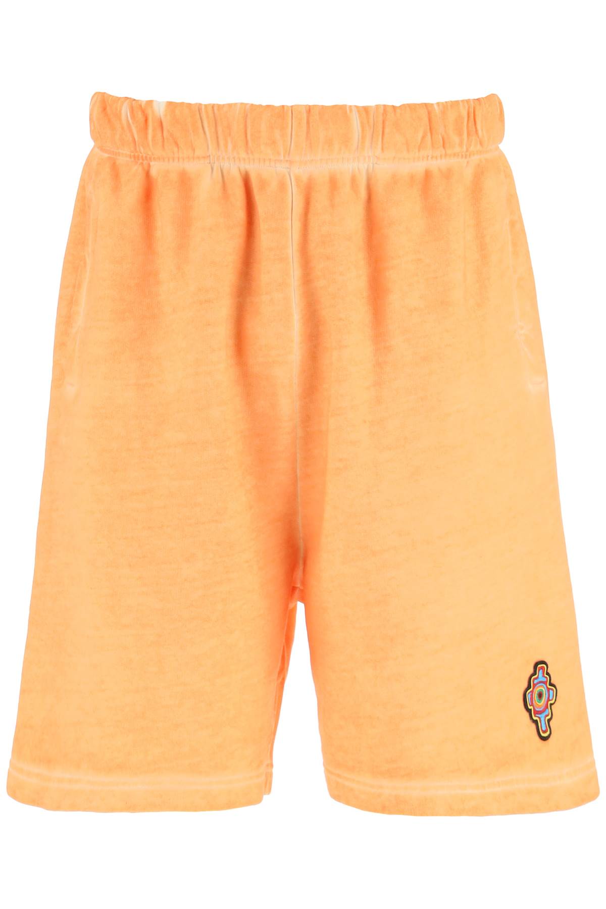 Shop Marcelo Burlon County Of Milan Sunset Cross Shorts In Orange Red