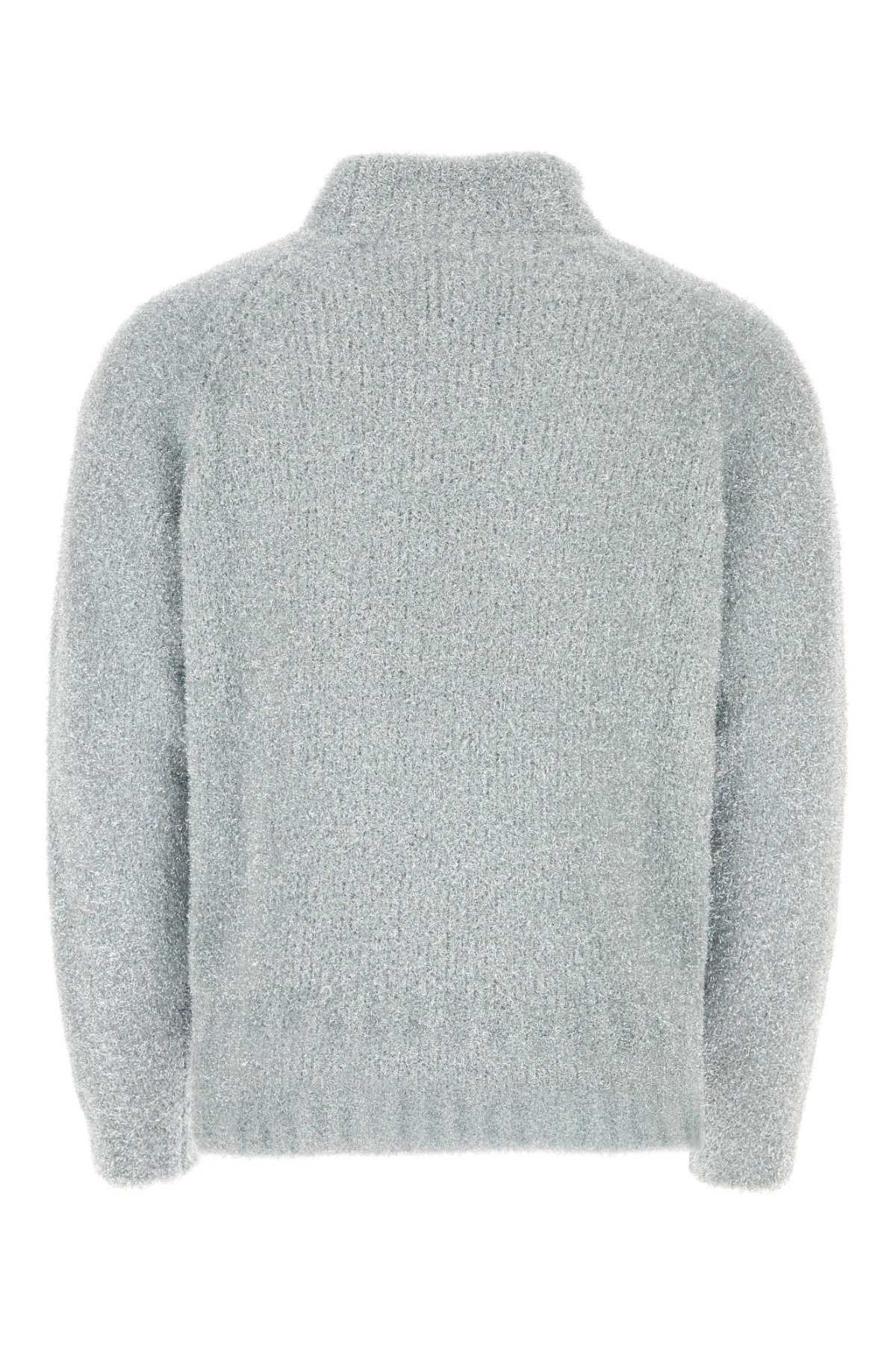 Erl Grey Polyester Blend Sweater In Silver