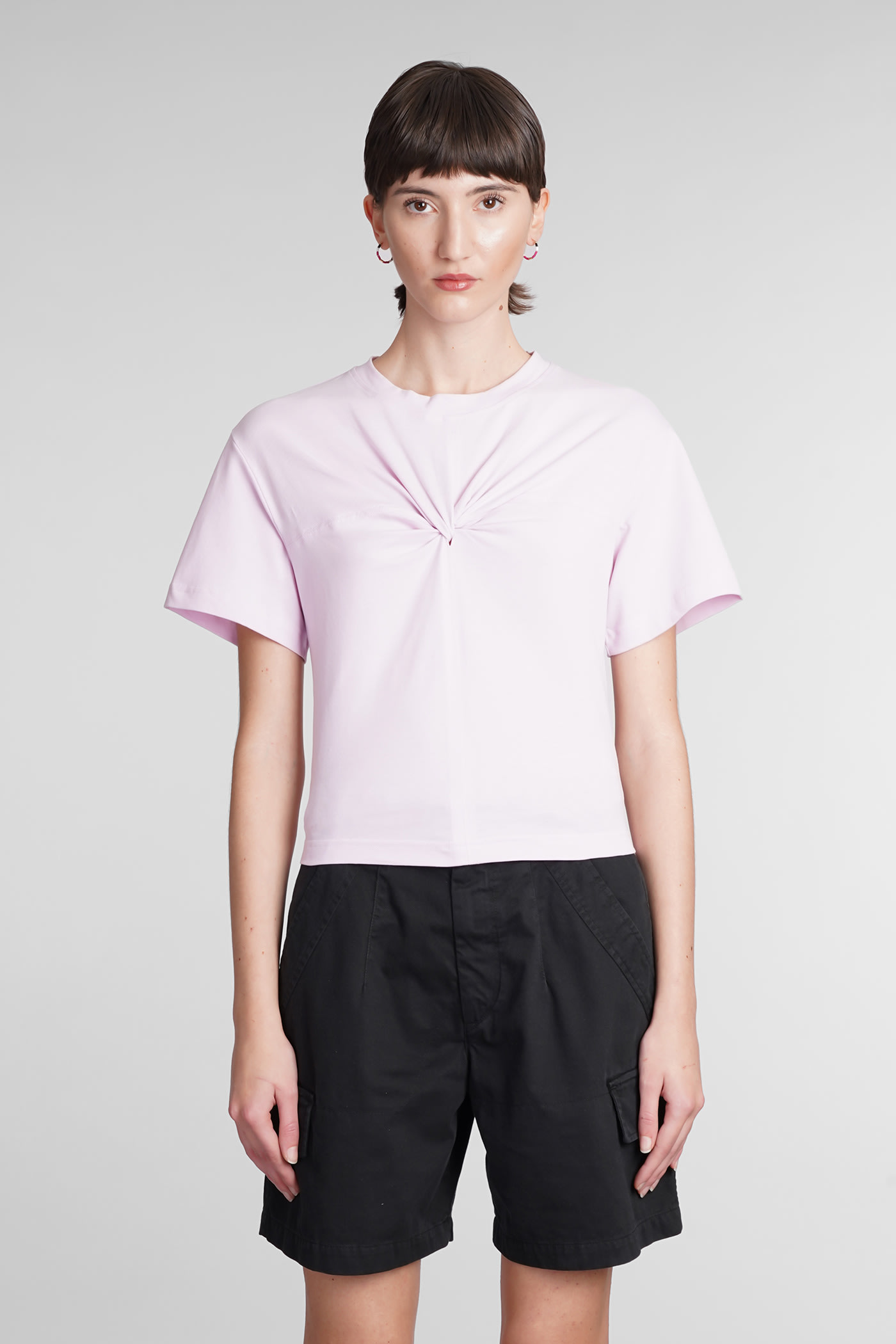 Zuria T-shirt In Rose-pink Cotton