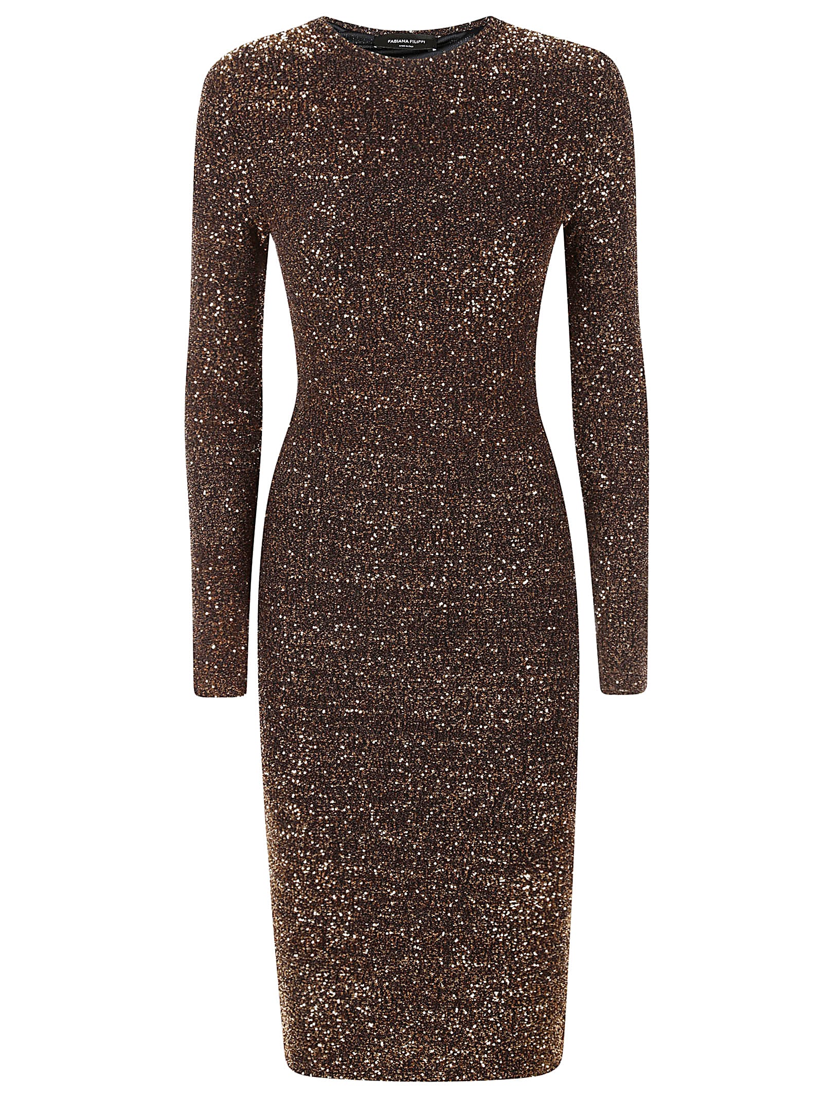 All-over Embellished Long-sleeved Dress