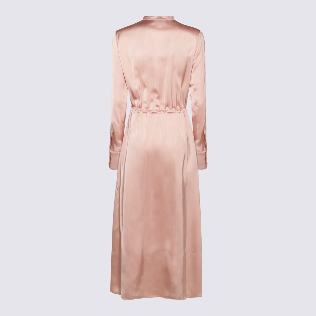 Fabiana Filippi Pink Viscose Maxi Dress In Fard