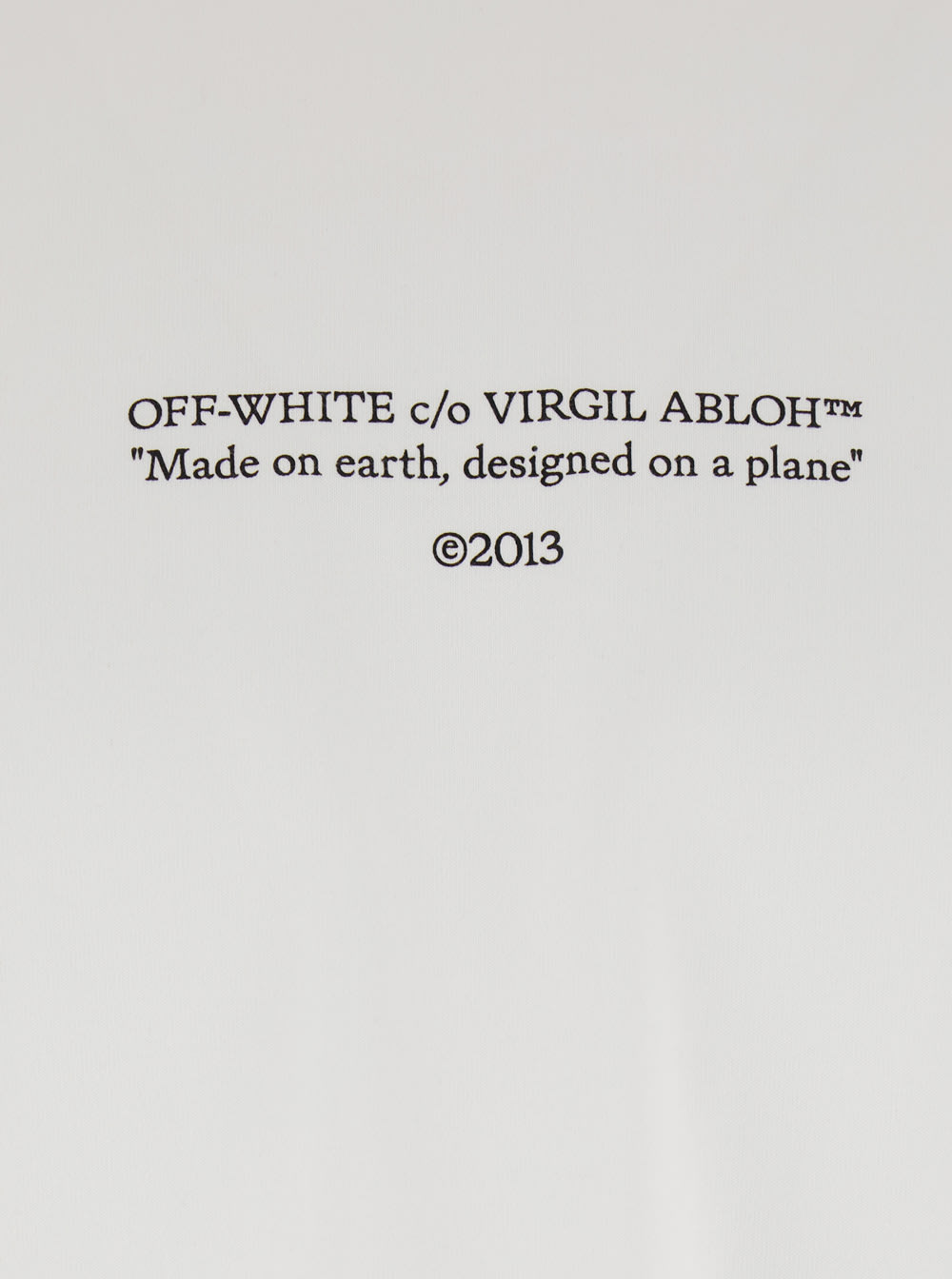 Off-white White Crewneck T-shirt With Logo Lettering On The Front In Cotton Man In Neutral