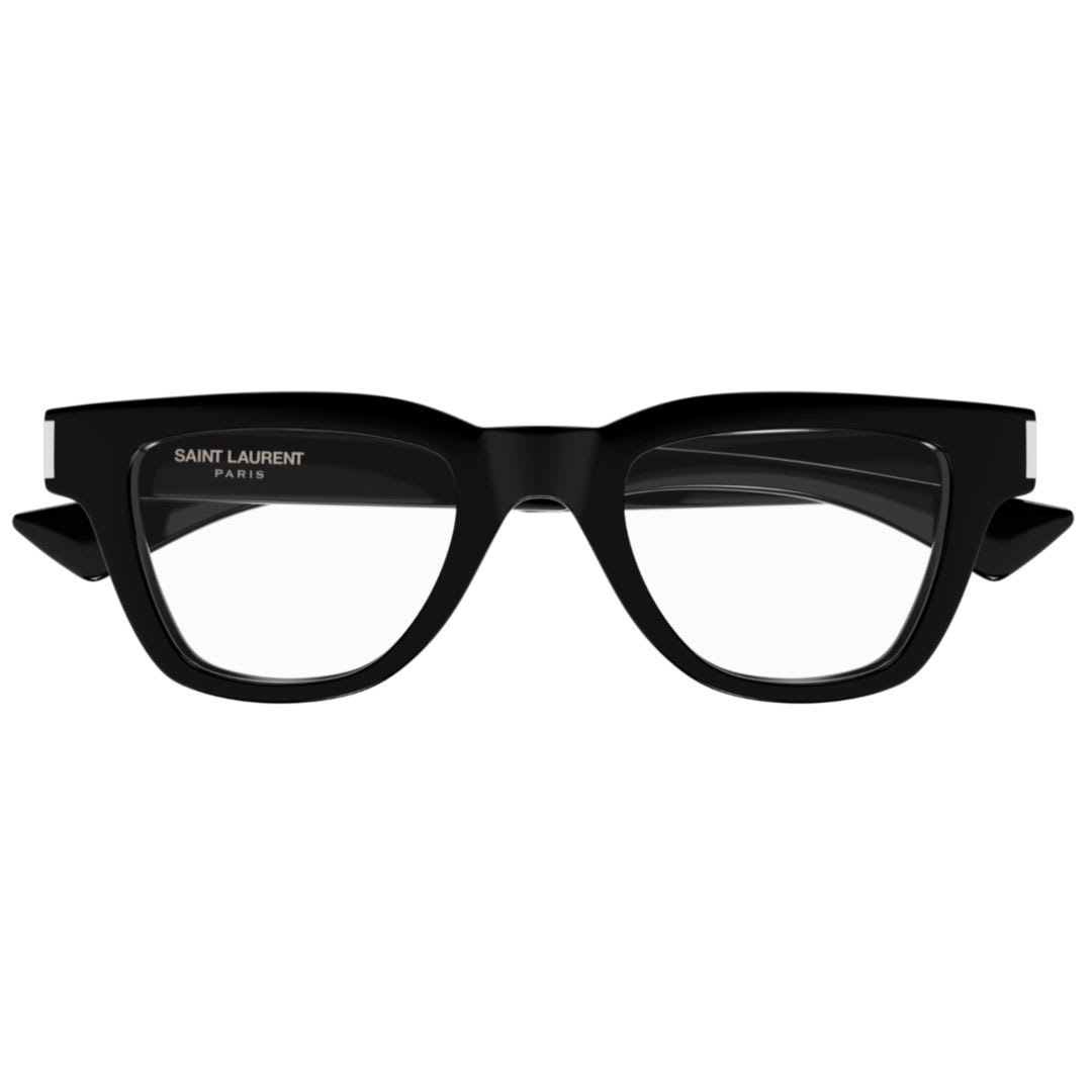 Saint Laurent Sl 789 Jacques Opt Linea Corner Angle 001 Black Crystal Glasses In Black