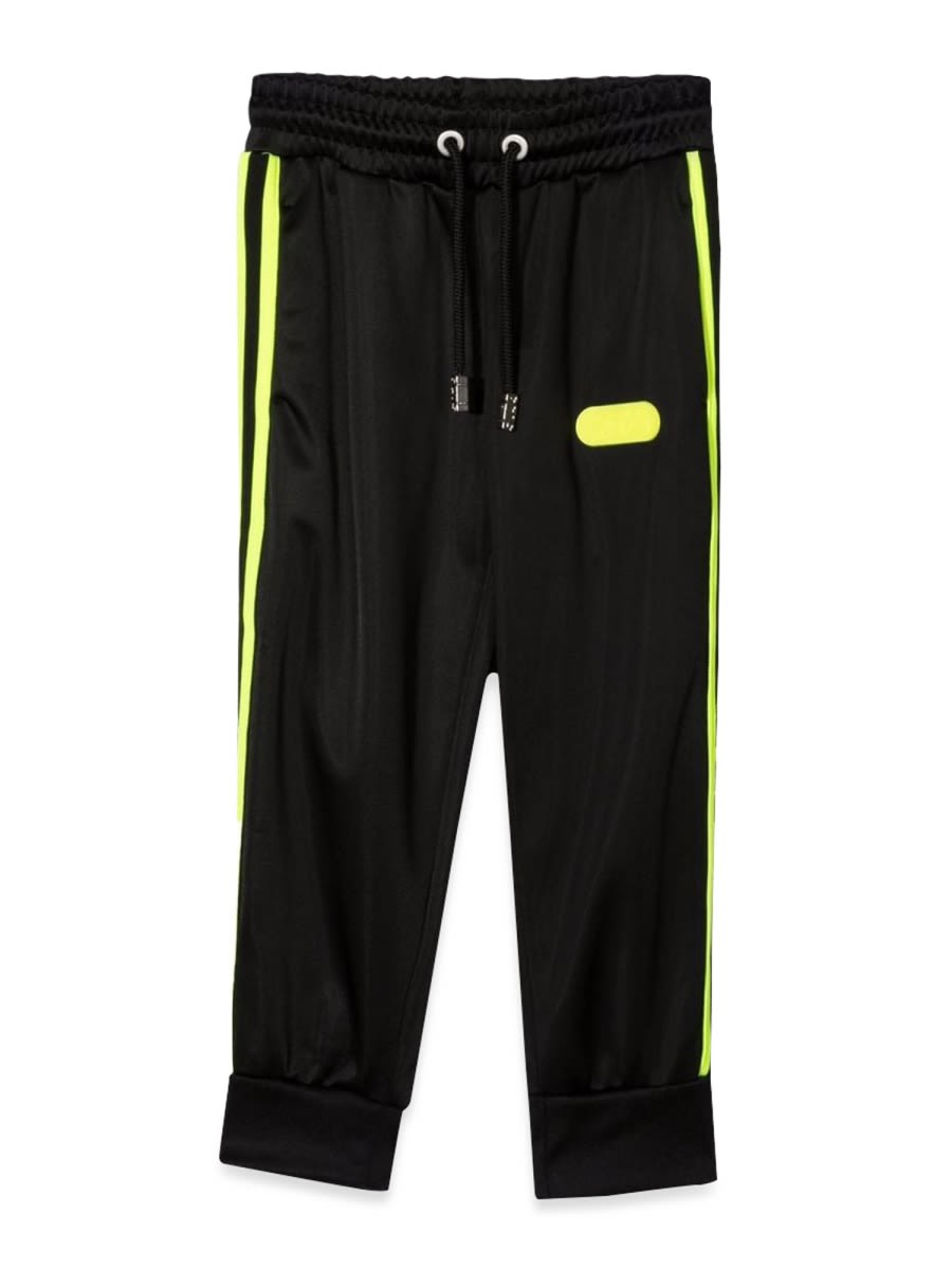 Gcds Triacetate Pants Boy In Black