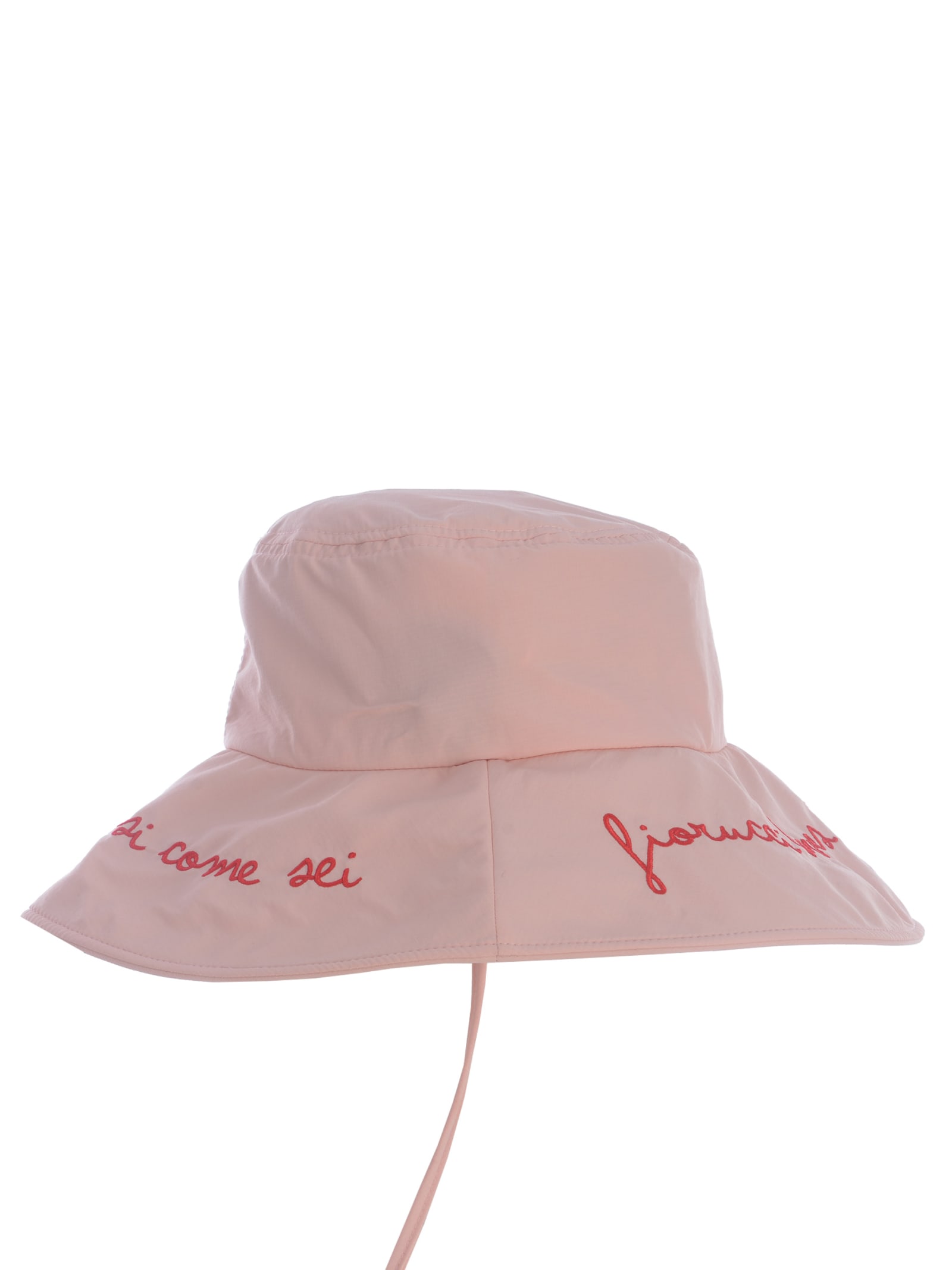 Shop Fiorucci Hat   Loves You Just As You Are Made Of Nylon In Pink