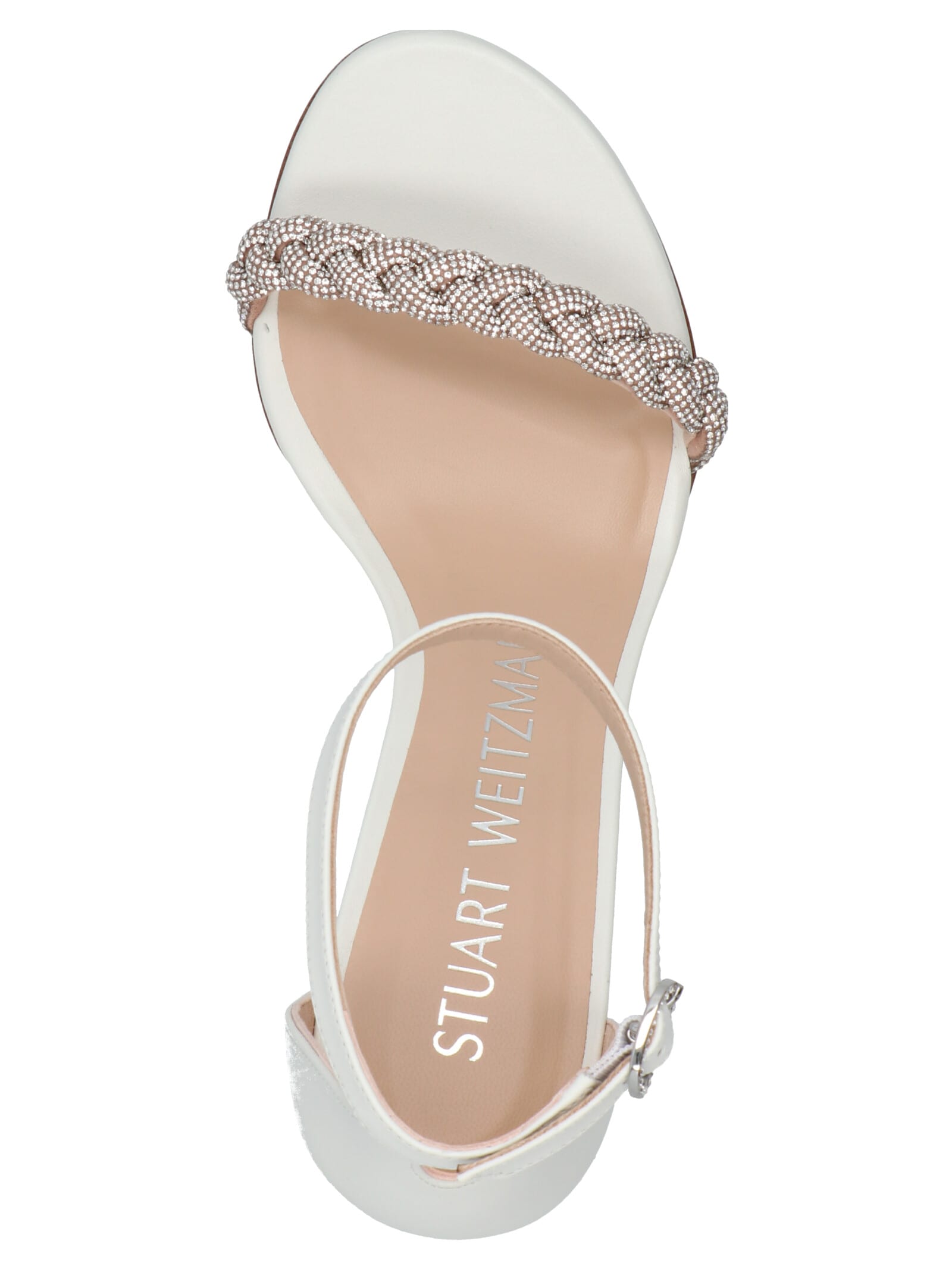 Shop Stuart Weitzman Nearlynude Sandals In White