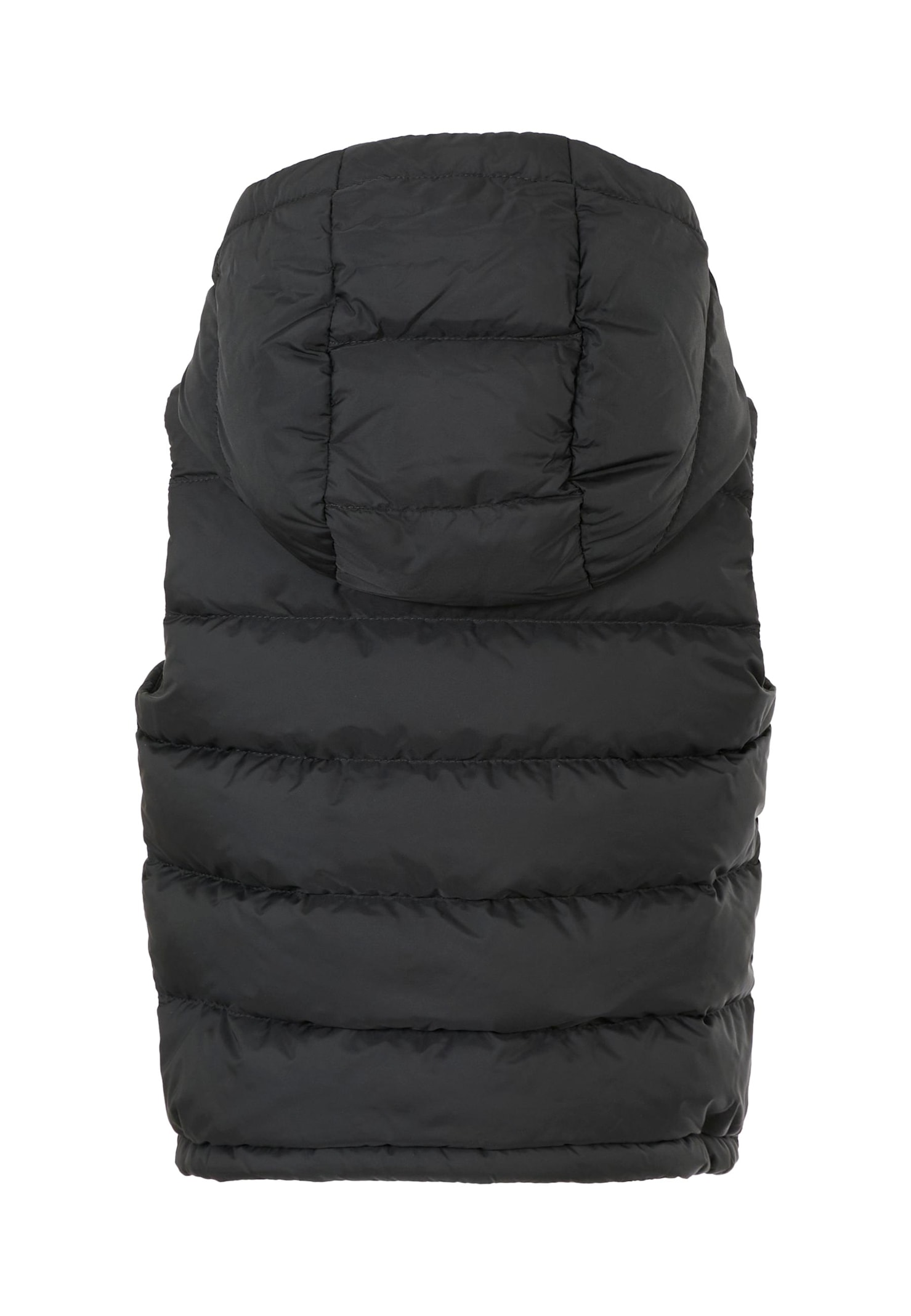 Moncler Back Waistcoat Fudo For Boy With Logo In Black
