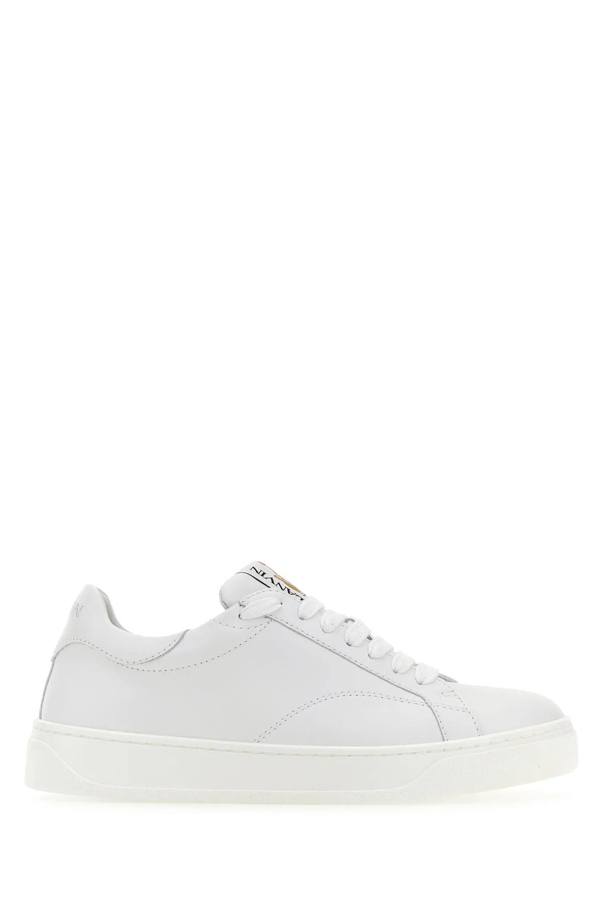 LANVIN WHITE LEATHER DDBO SNEAKERS