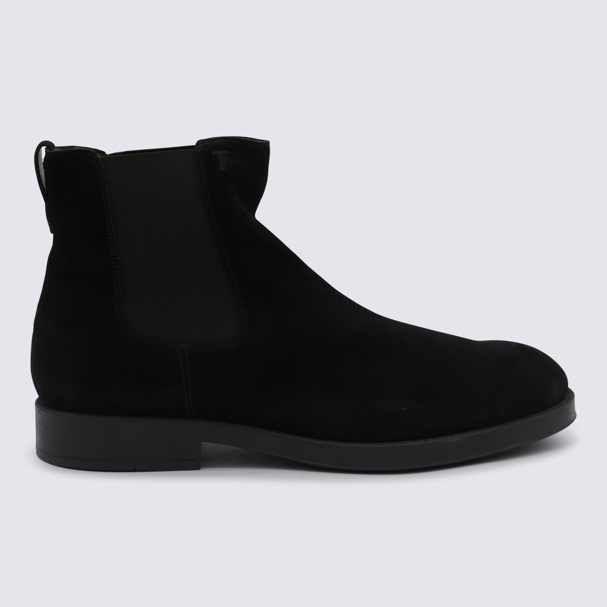 Tod's Black Leather Boots In Black