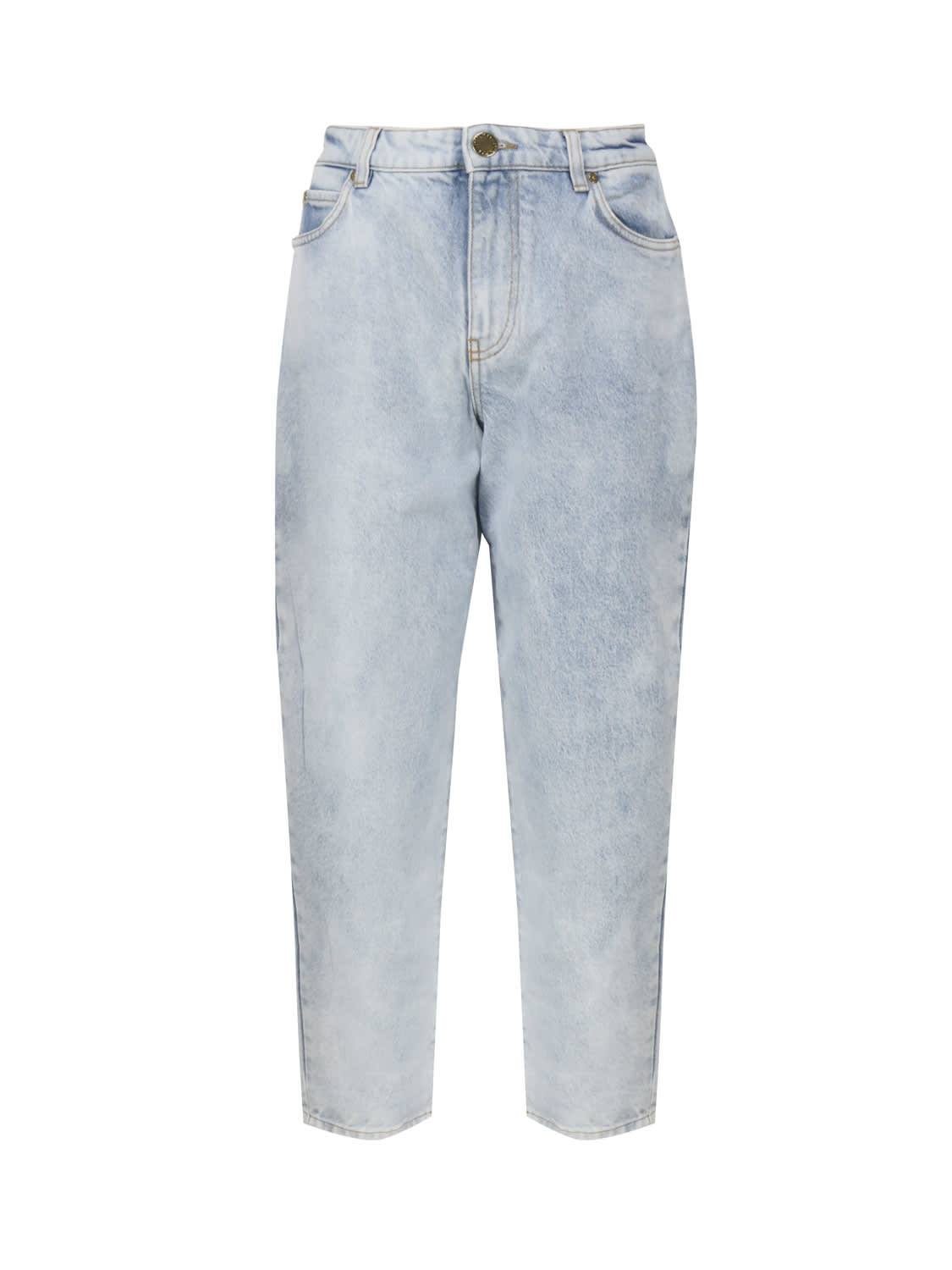 Shop Pinko Mom-fit Jeans In Blue