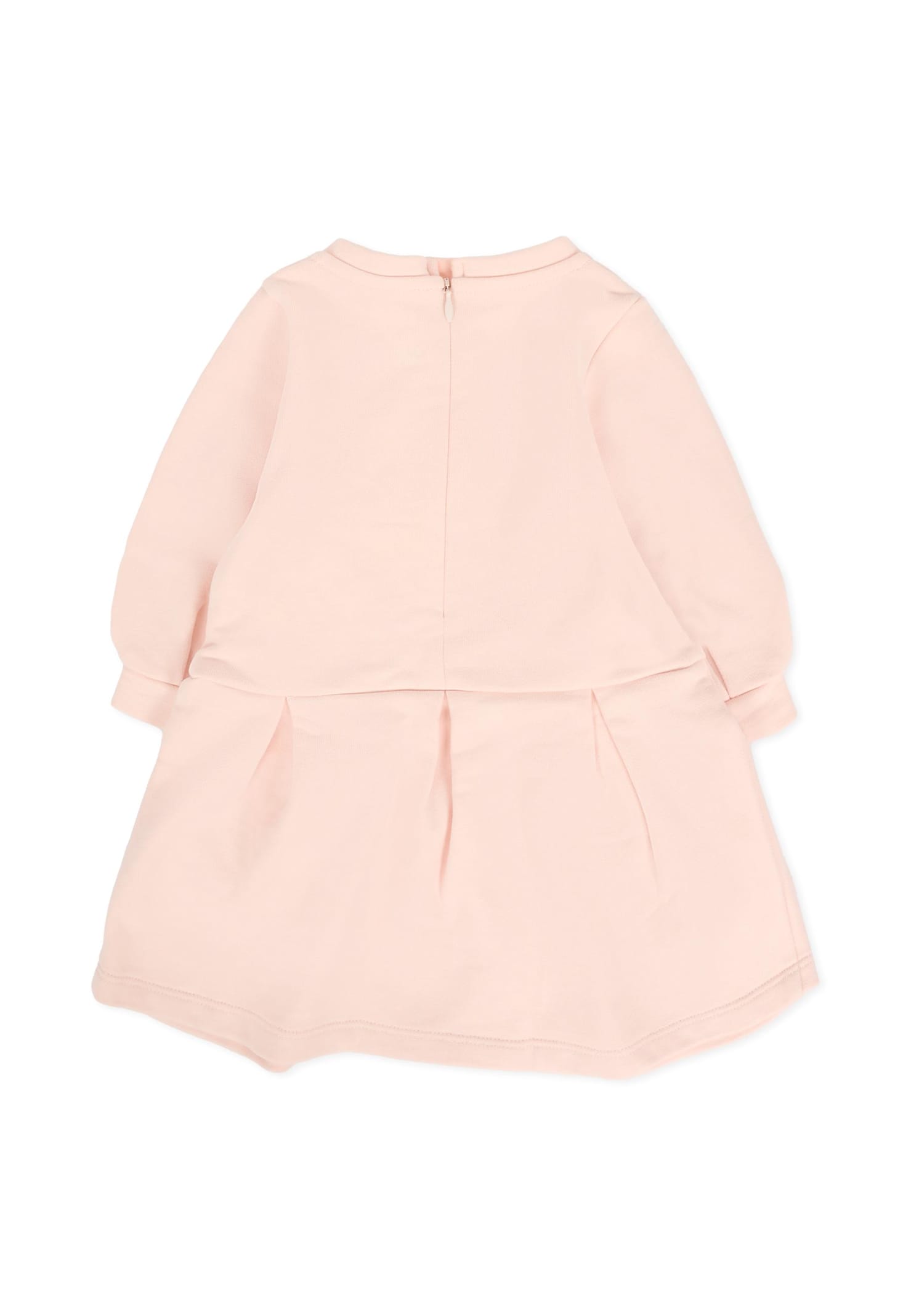 Chloé Pink Dress For Baby Girl With Logo In Pink