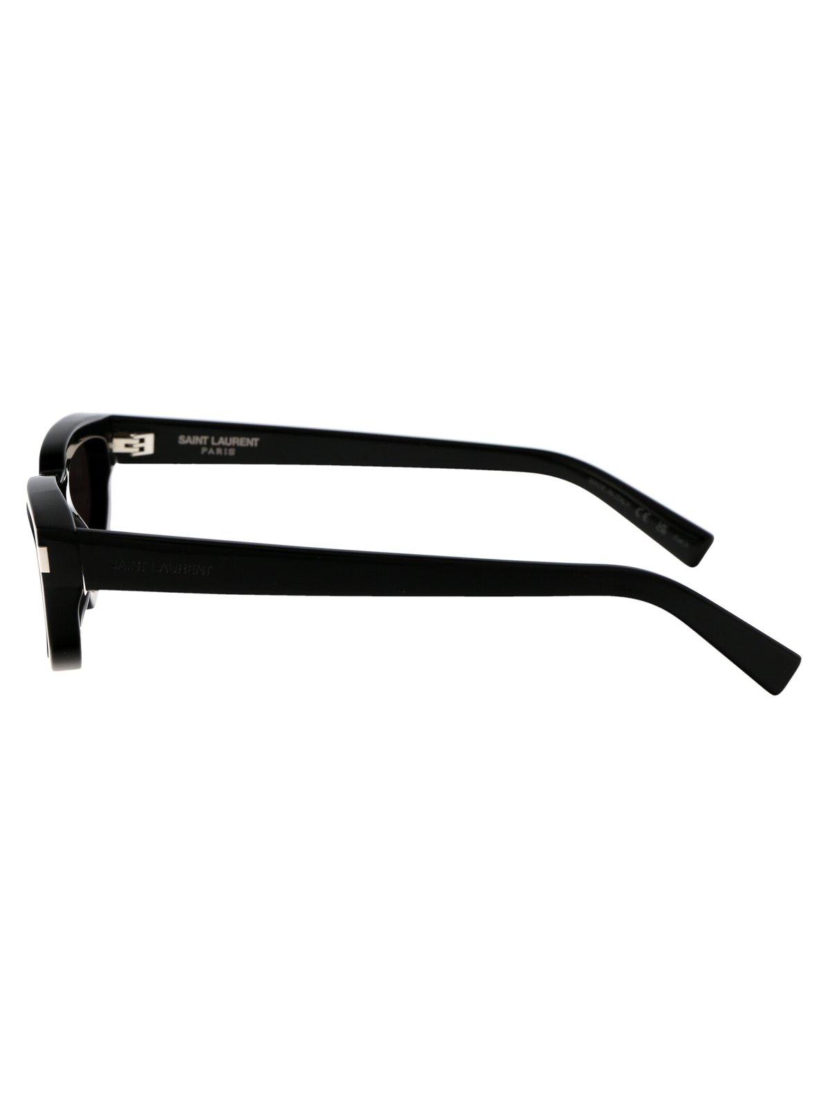 Saint Laurent Cat-eye Frame Sunglasses In 001 Black Black Black