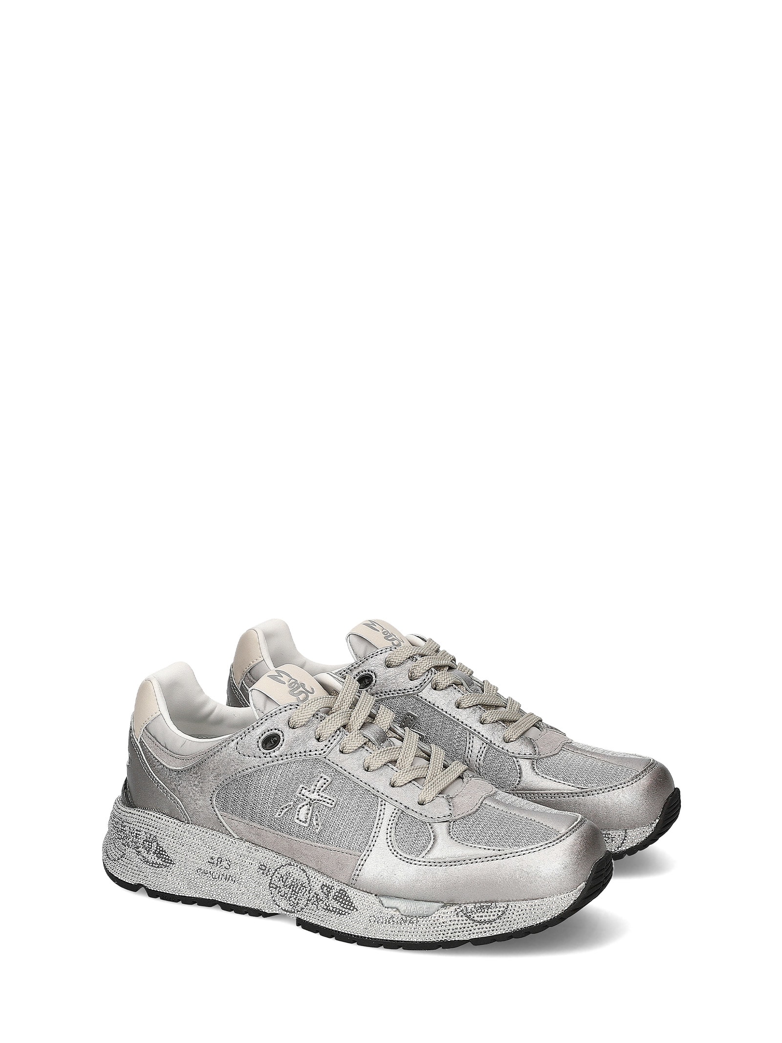 WHITE PREMIATA SNEAKER MASE 7093 SILVER 