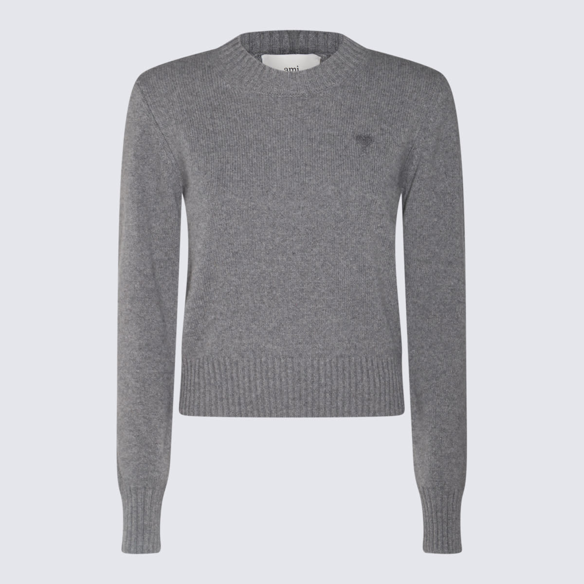 Shop Ami Alexandre Mattiussi Grey Wool Knitwear