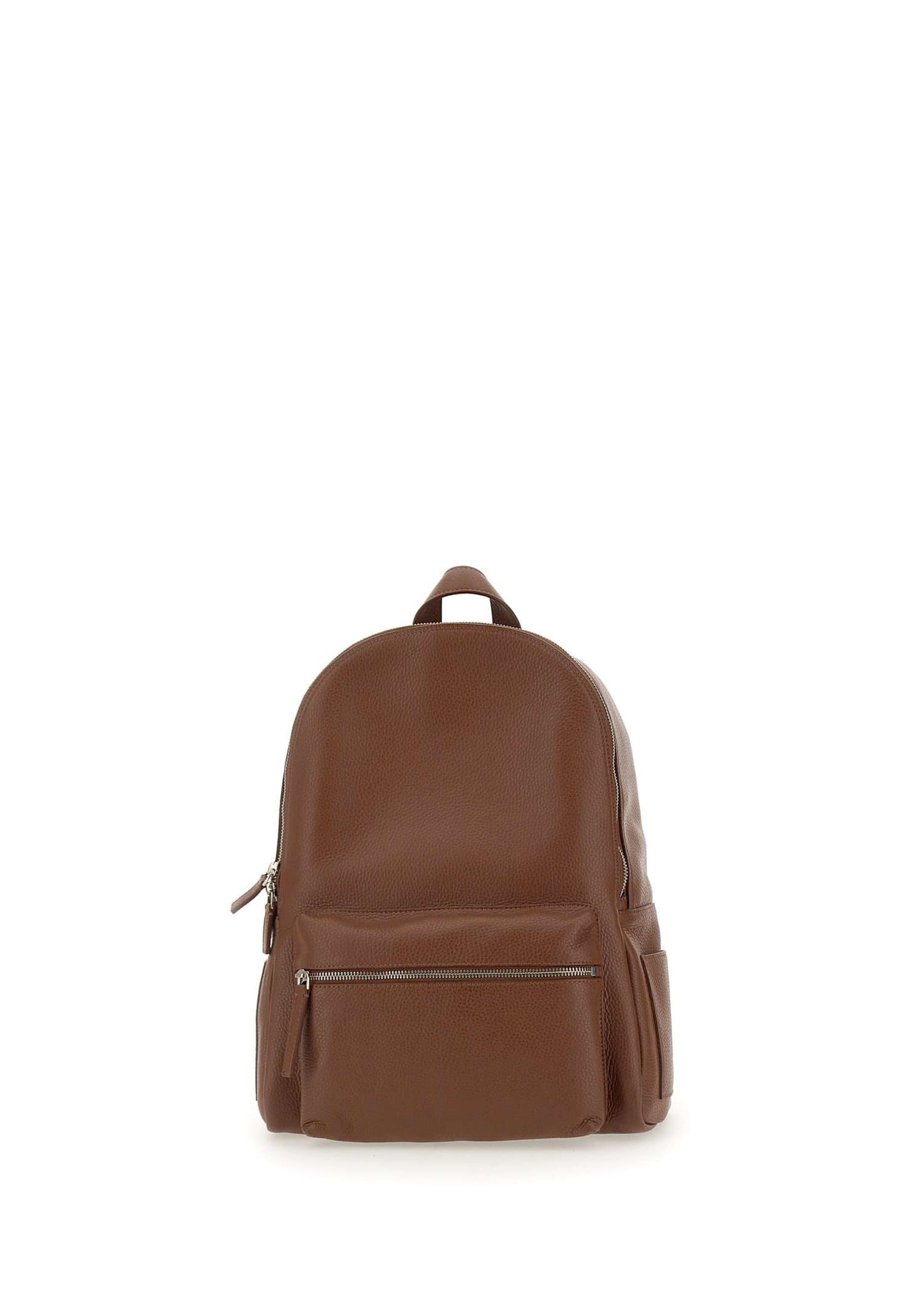 Orciani Micron Backpack Leather In Brown
