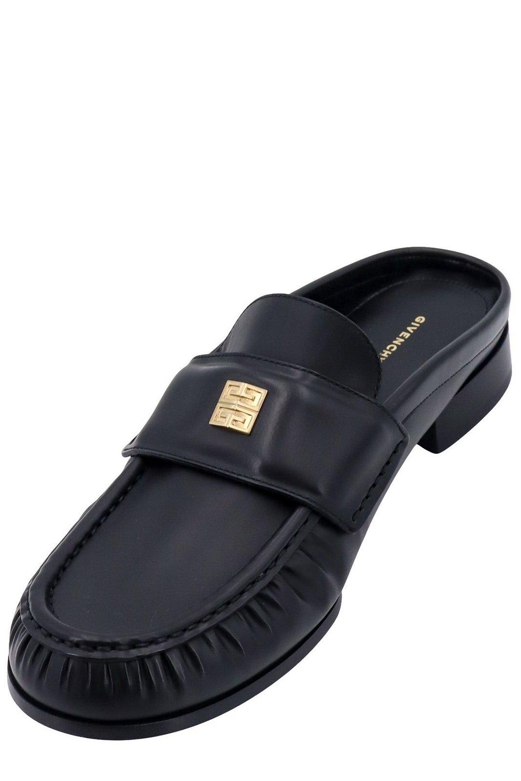 Shop Givenchy 4g Plaque Mules In Black