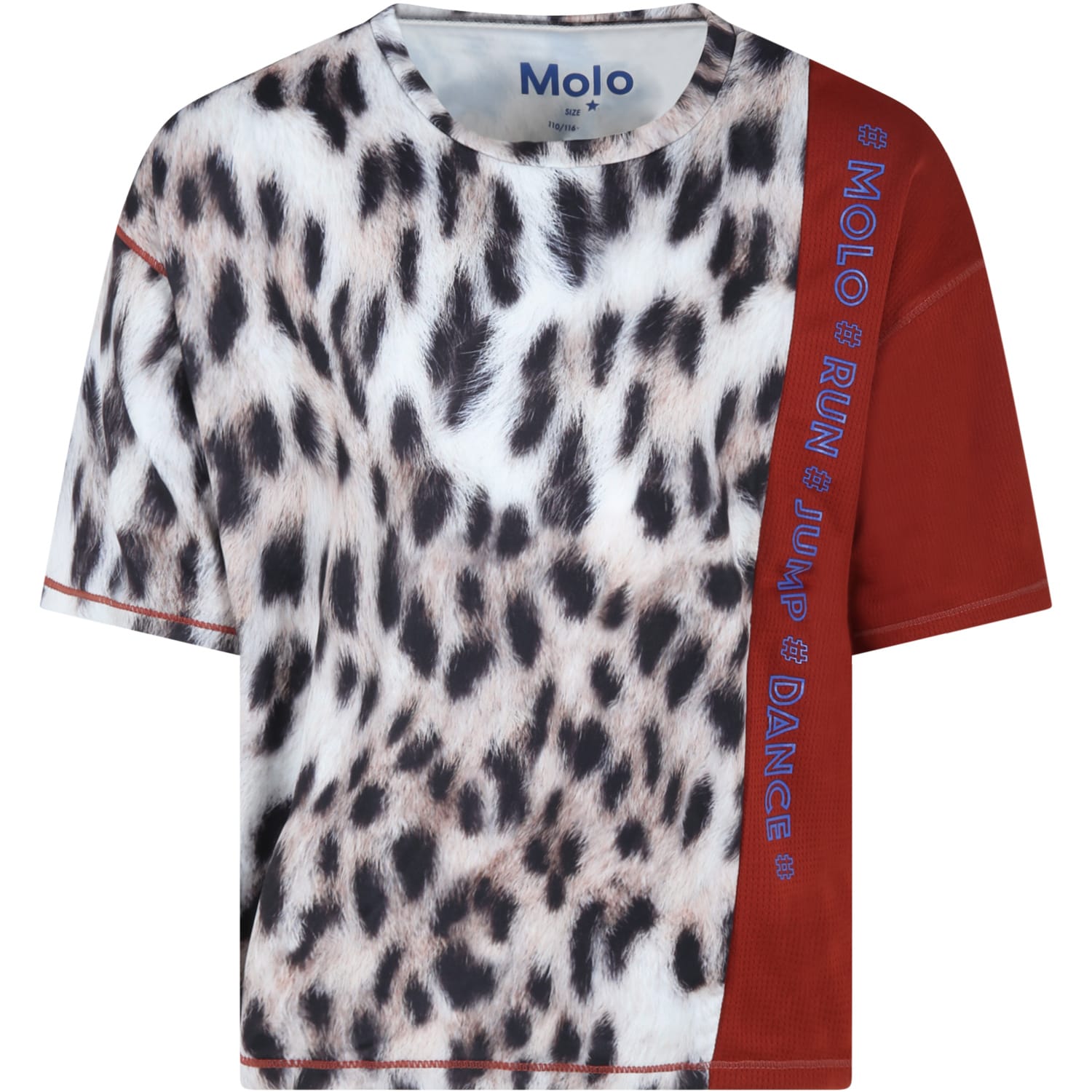 Molo Multicolor T-shirt For Kids With Blue Logo
