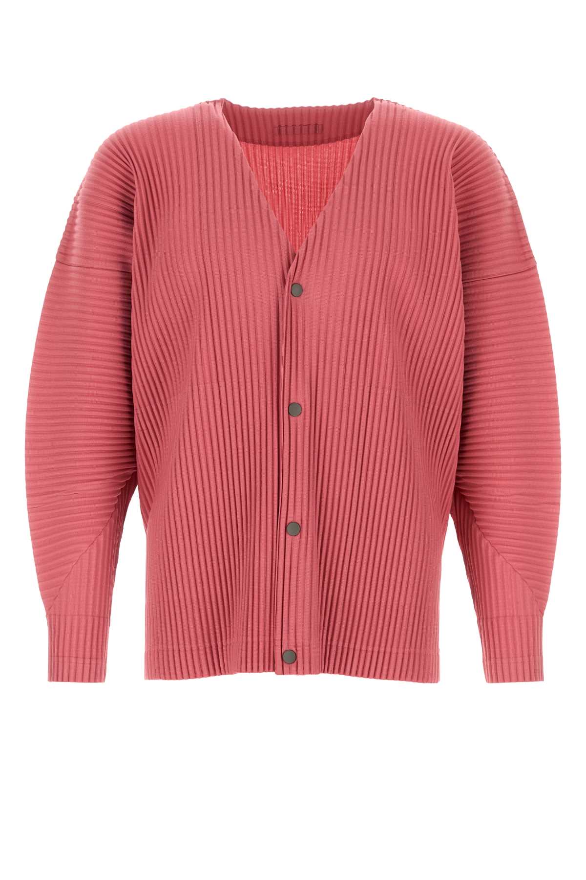 Issey Miyake Cardigan In Poliestere Rosa Scuro  Uomo