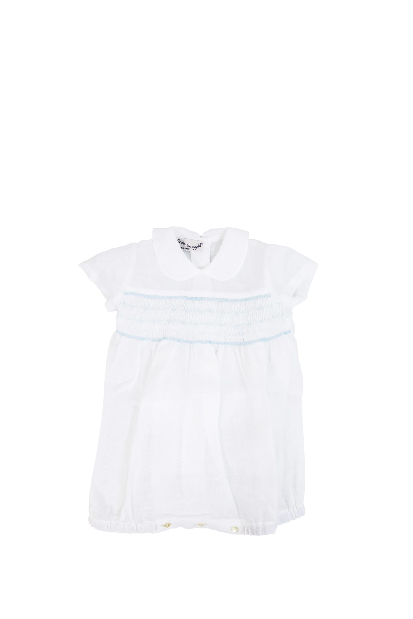 Piccola Giuggiola Babies' Linen Romper In White