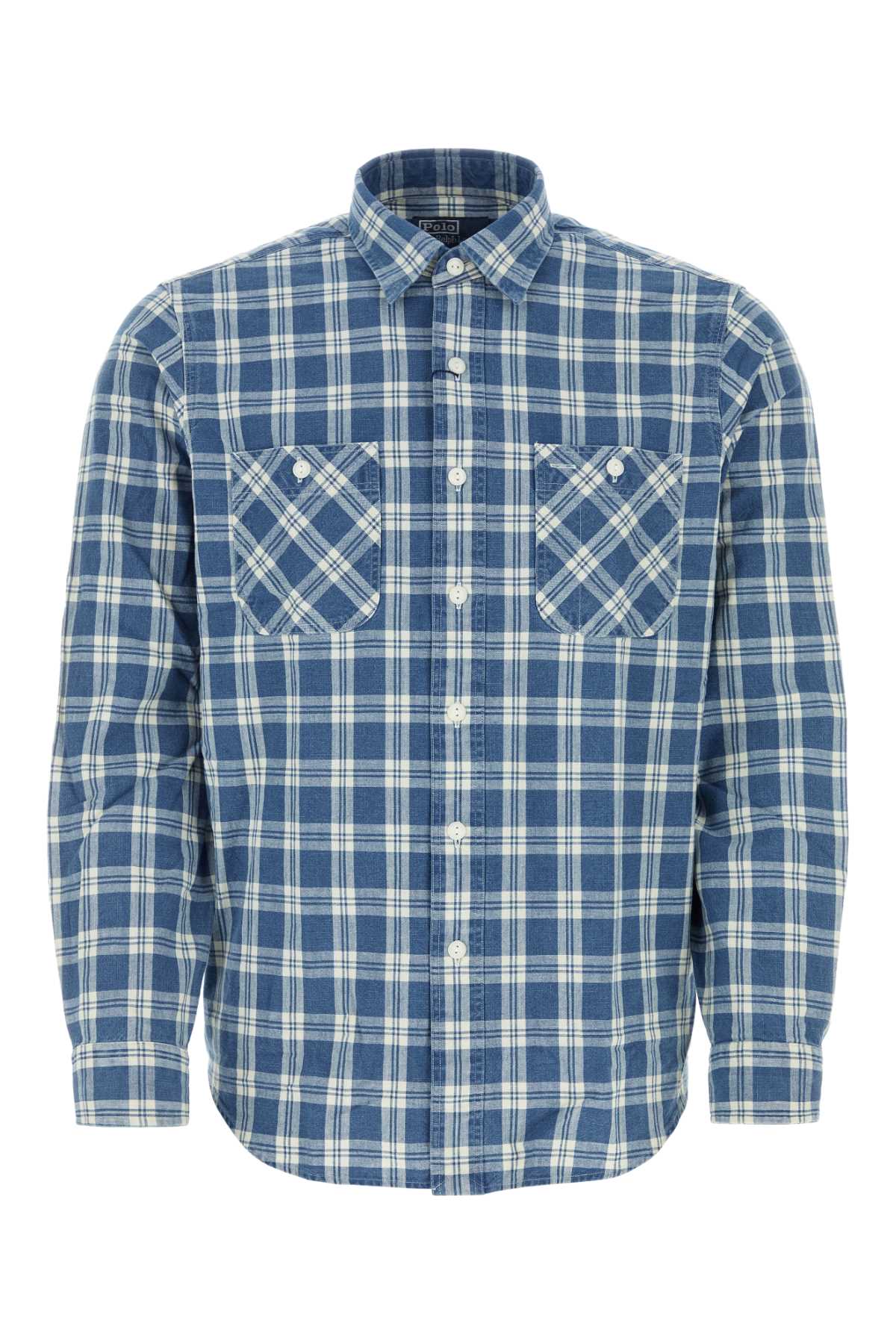 Shop Polo Ralph Lauren Printed Cotton Shirt In Indigowhite