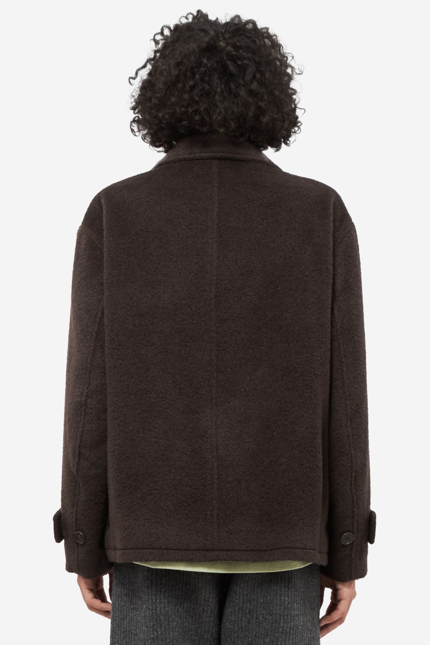 Shop Auralee Alpaca Mohair Zip Jacket In Brown